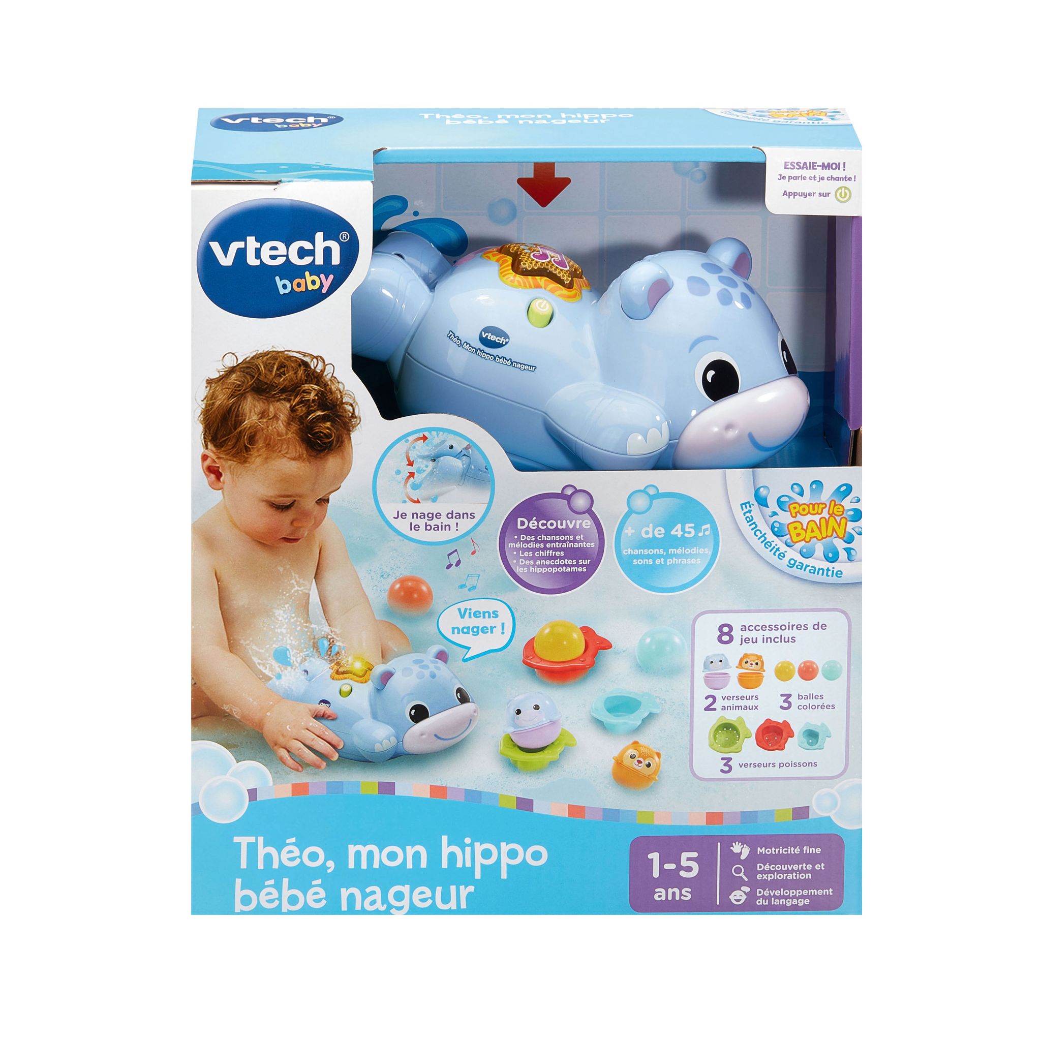 Voir la diapositive 7 : VTECH Theo, Mon Hippo Bébé nageur