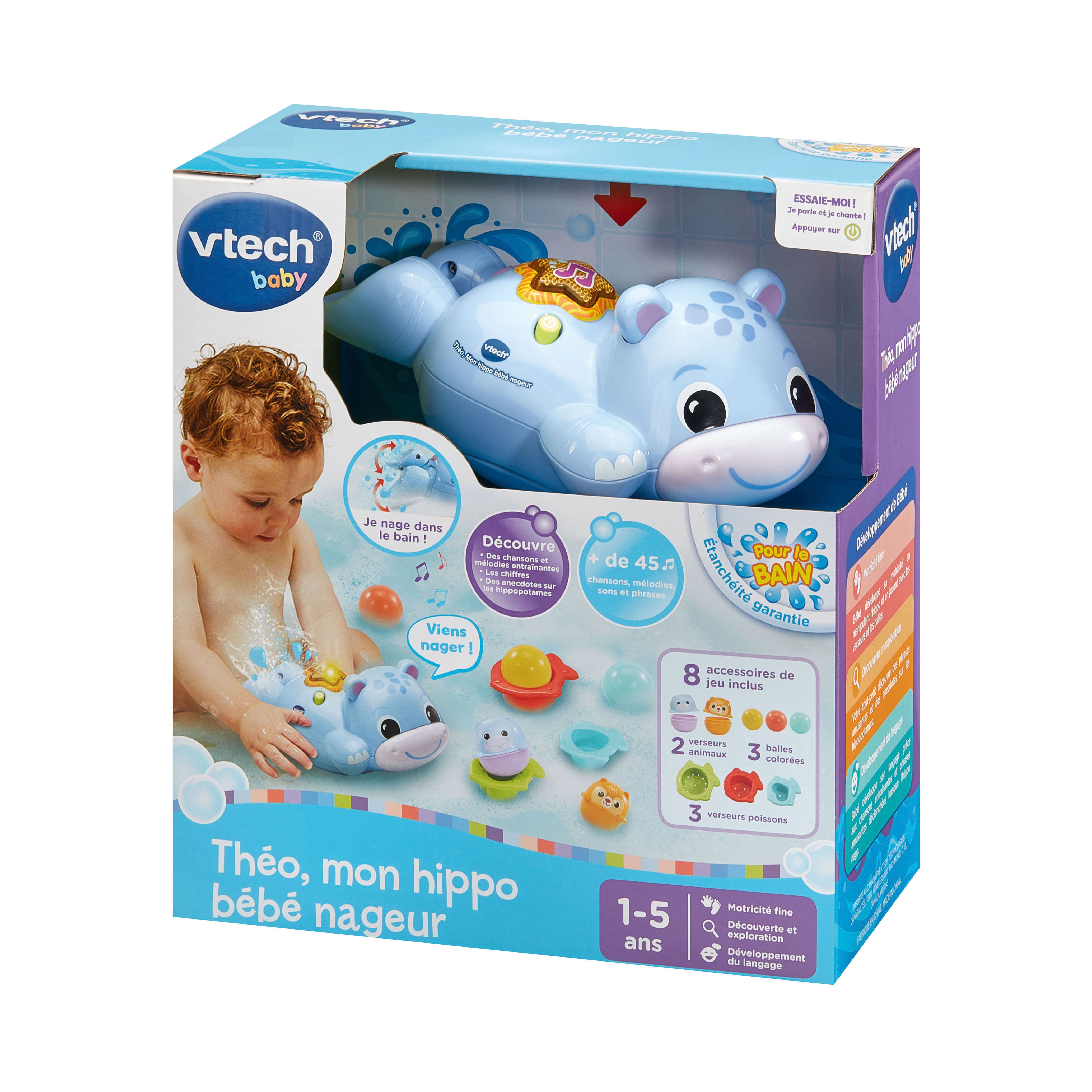 Voir la diapositive 8 : VTECH Theo, Mon Hippo Bébé nageur