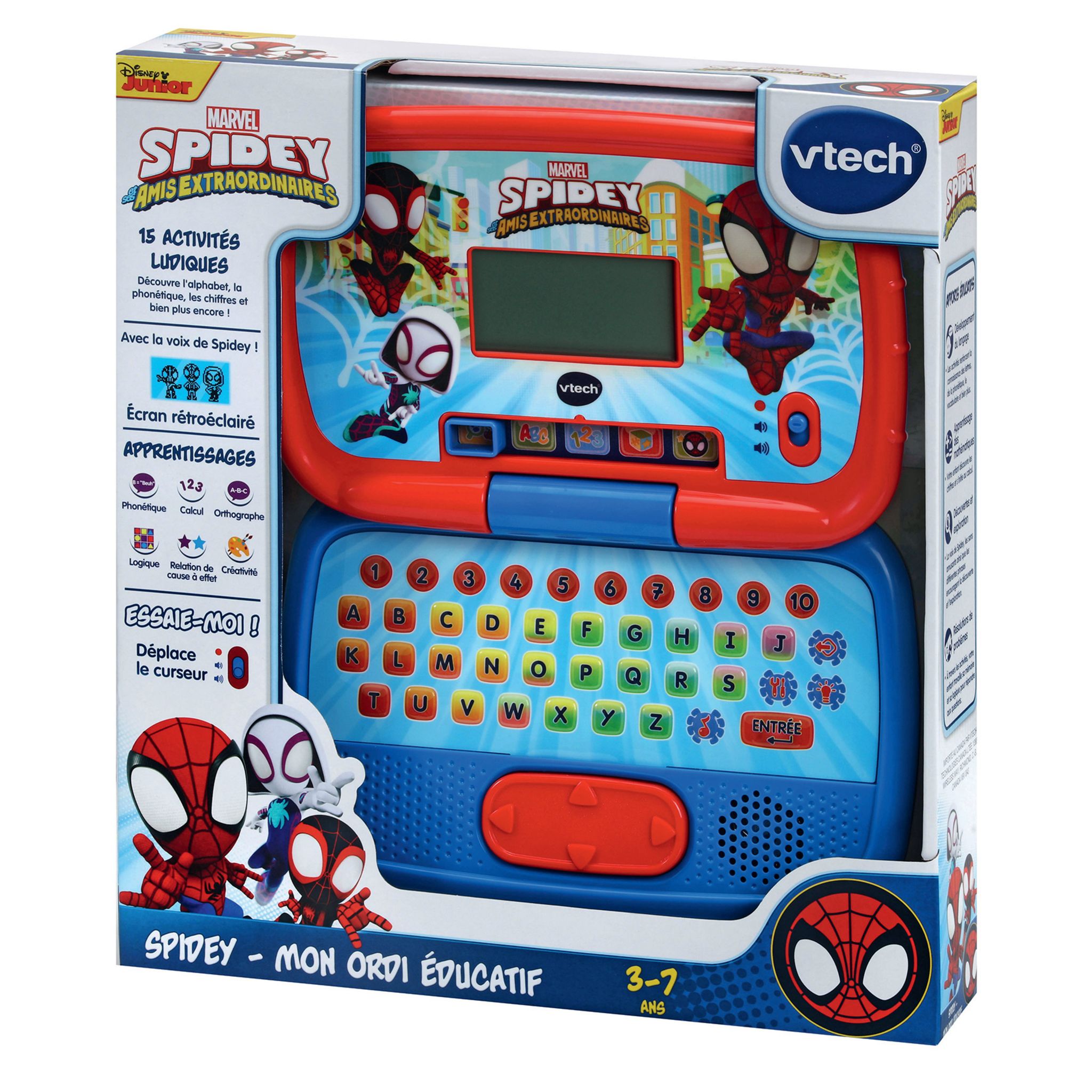 Voir la diapositive 3 : VTECH Mon Ordi éducatif Spidey Marvel