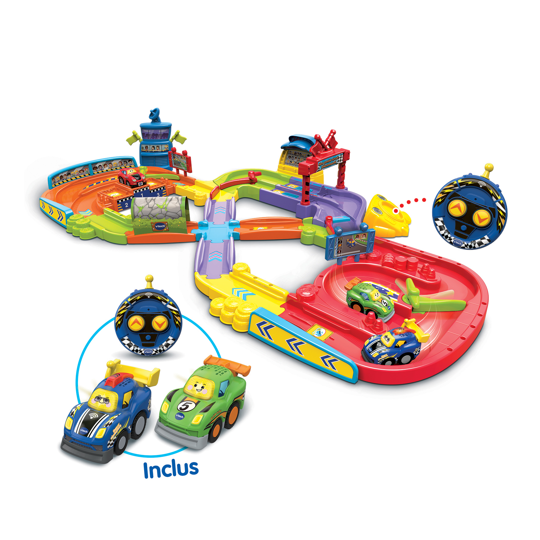 Voir la diapositive 2 : VTECH Mon Premier Circuit Télécommandé Tut Tut Bolide