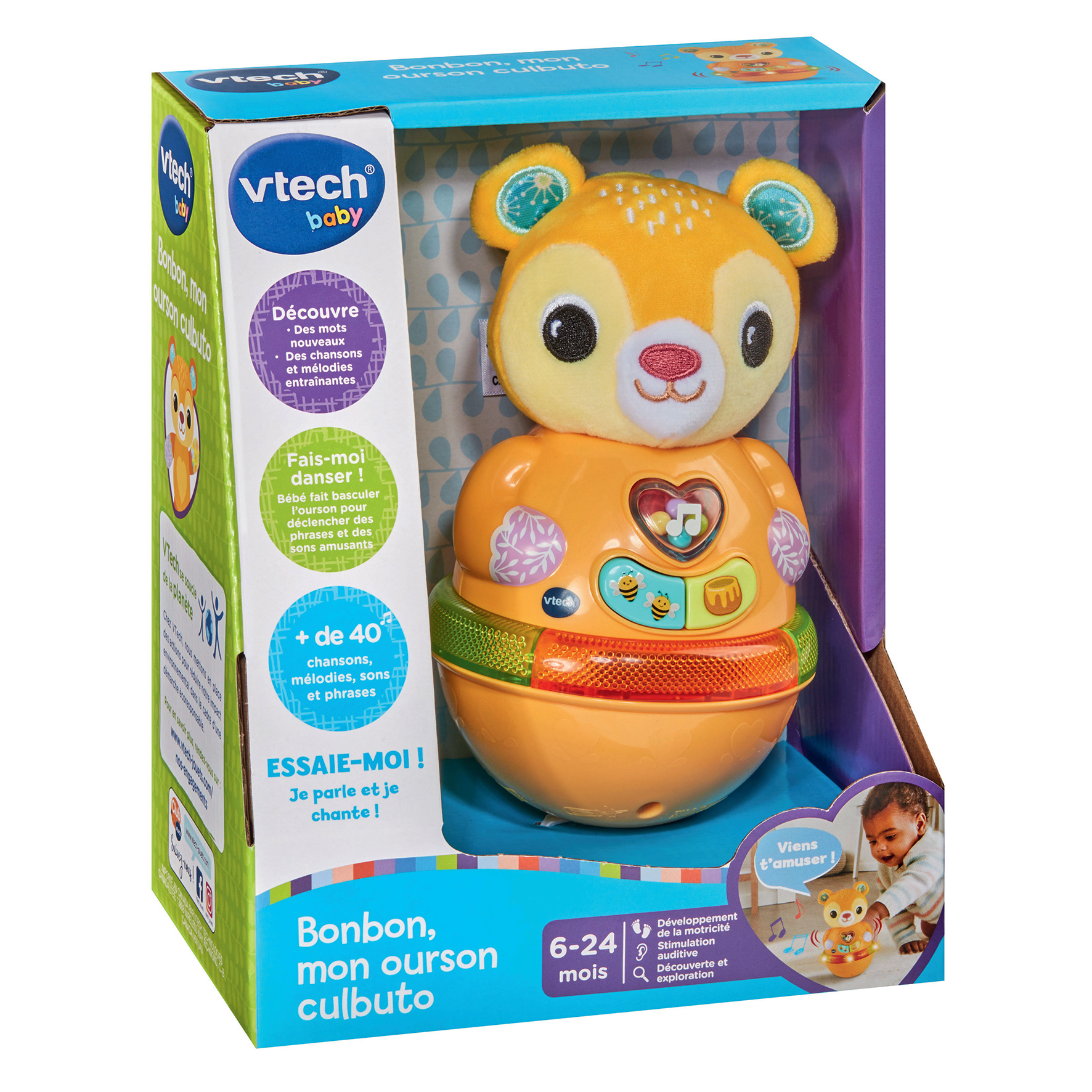 Voir la diapositive 2 : VTECH Bonbon, Mon Ourson Culbuto