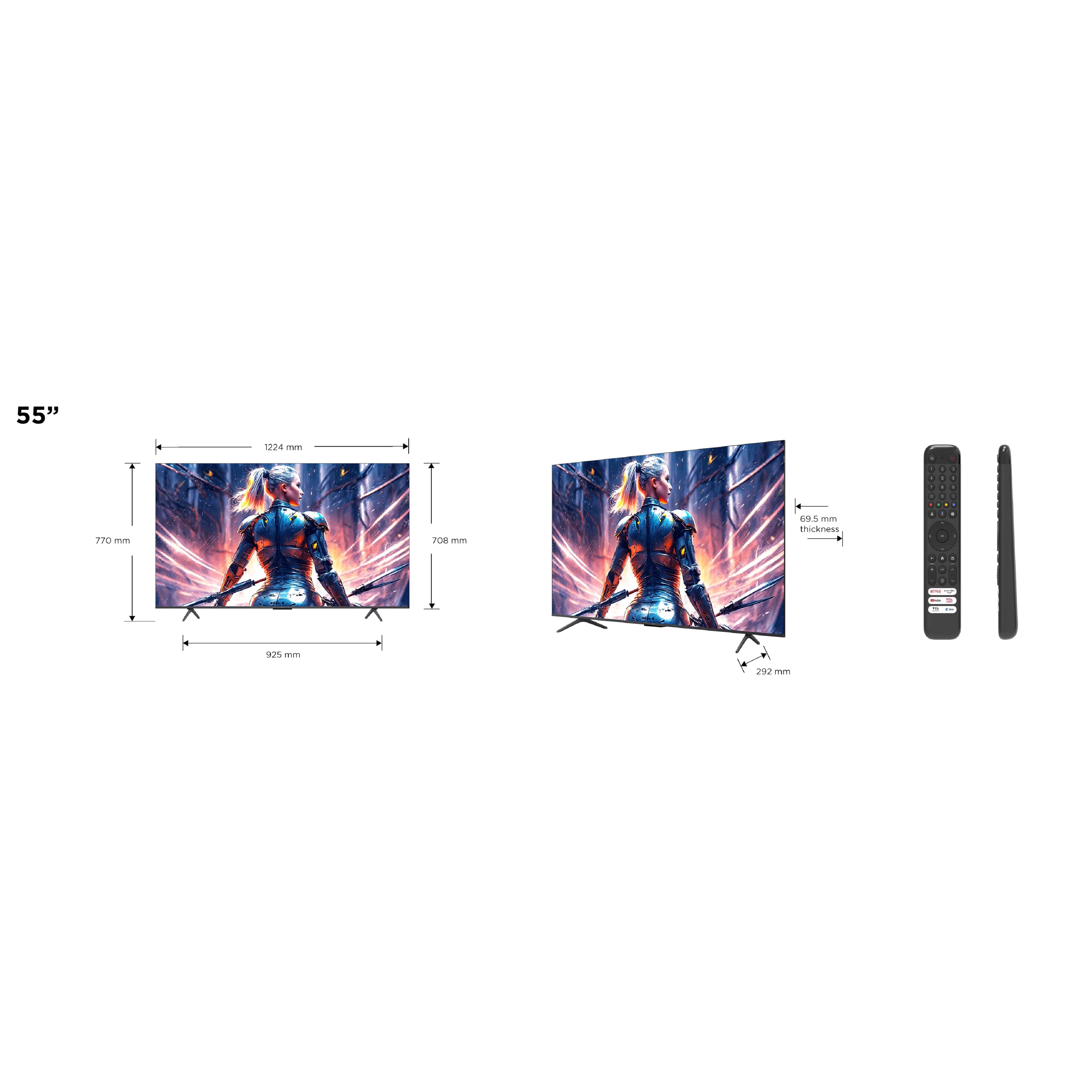 Voir la diapositive 2 : TCL TV QLED Pro 55C72B