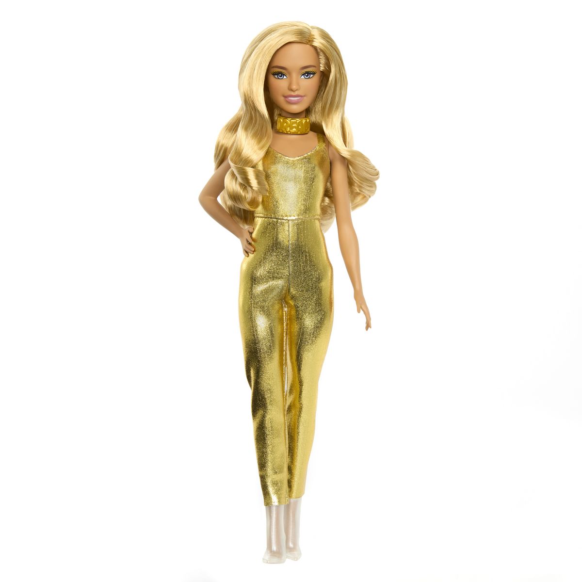 MATTEL Poupée Barbie fashionista Combi dorée