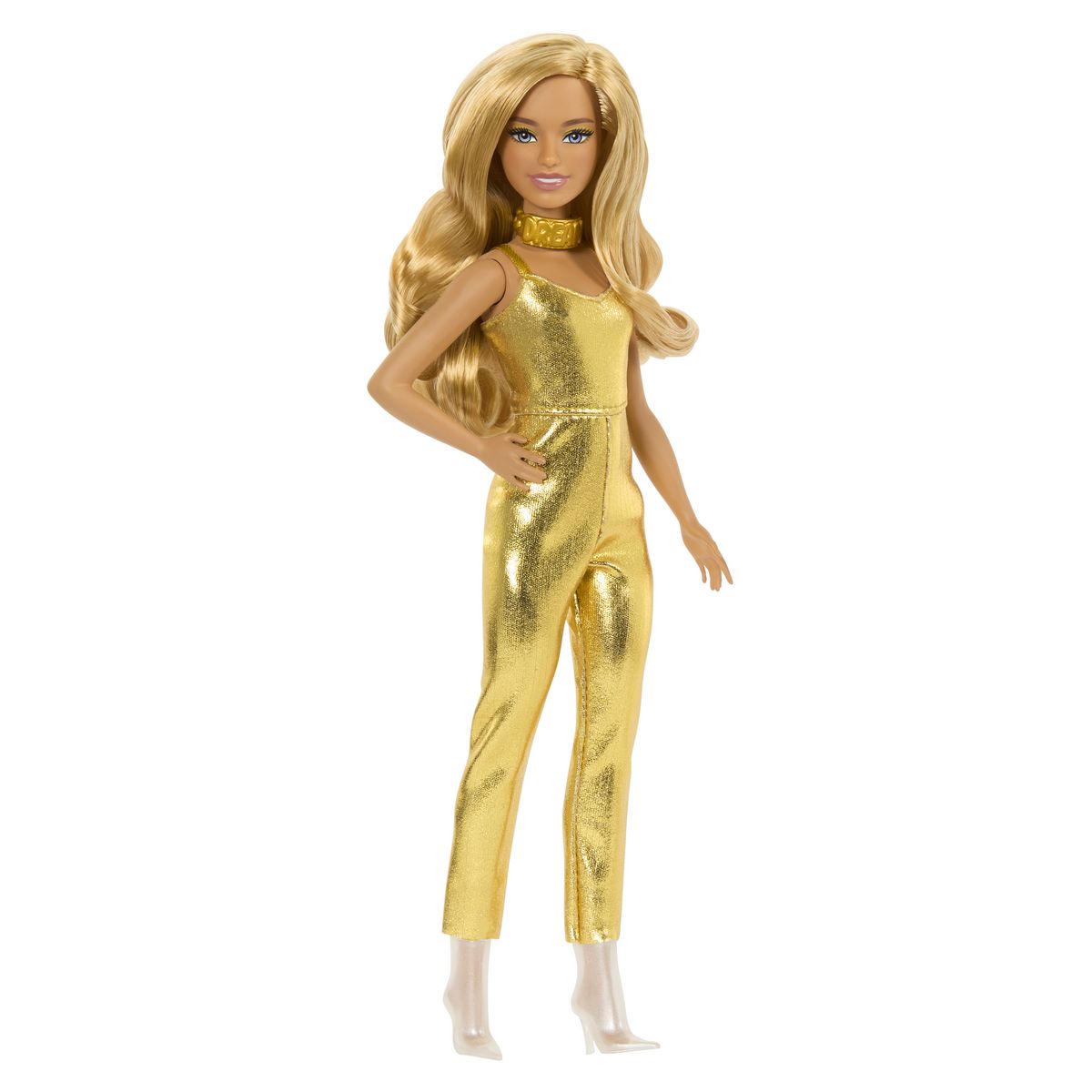 MATTEL Poupée Barbie fashionista Combi dorée