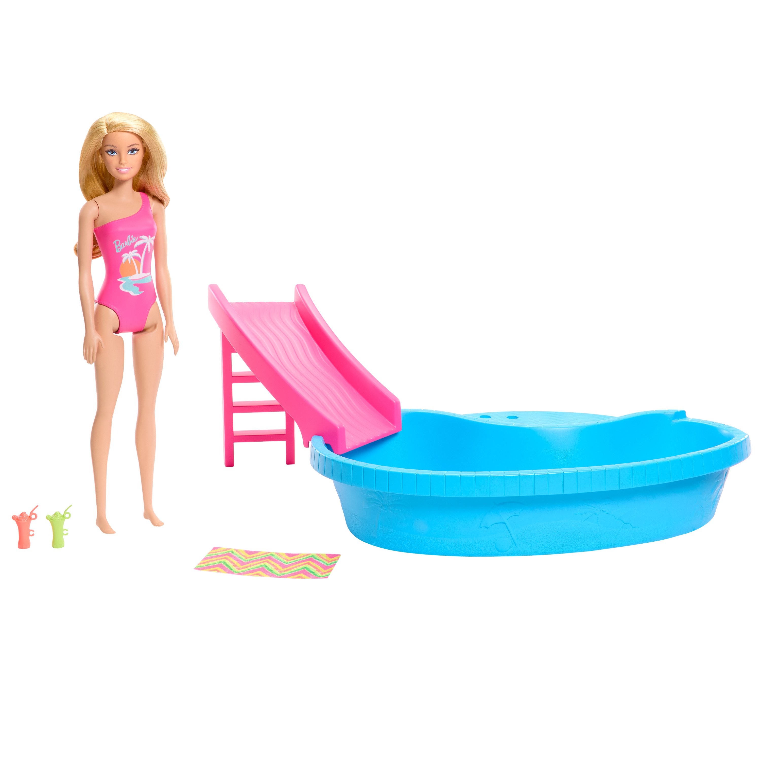 Voir la diapositive 2 : MATTEL Poupée Barbie Piscine de rêve
