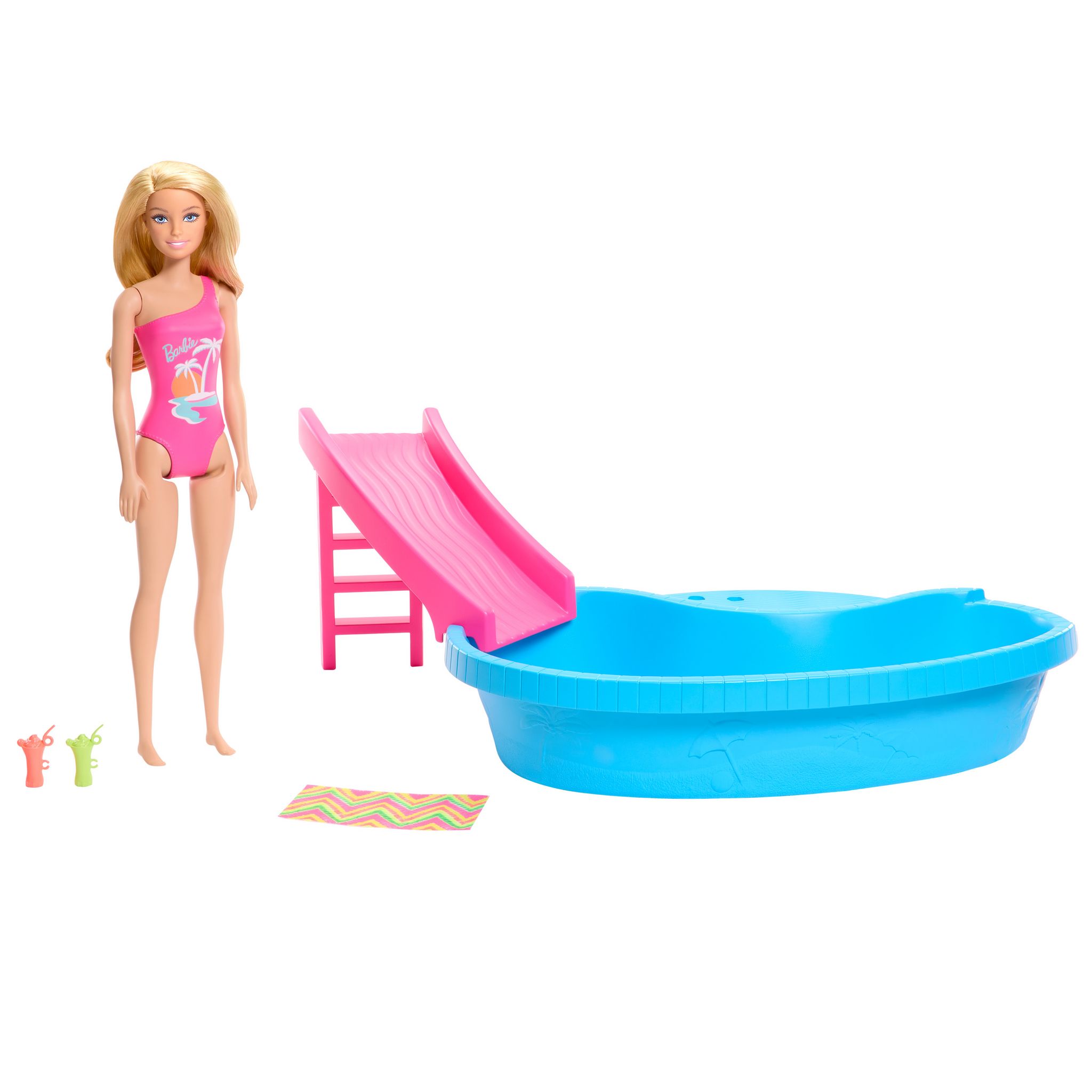 Voir la diapositive 2 : MATTEL Poupée Barbie Piscine de rêve