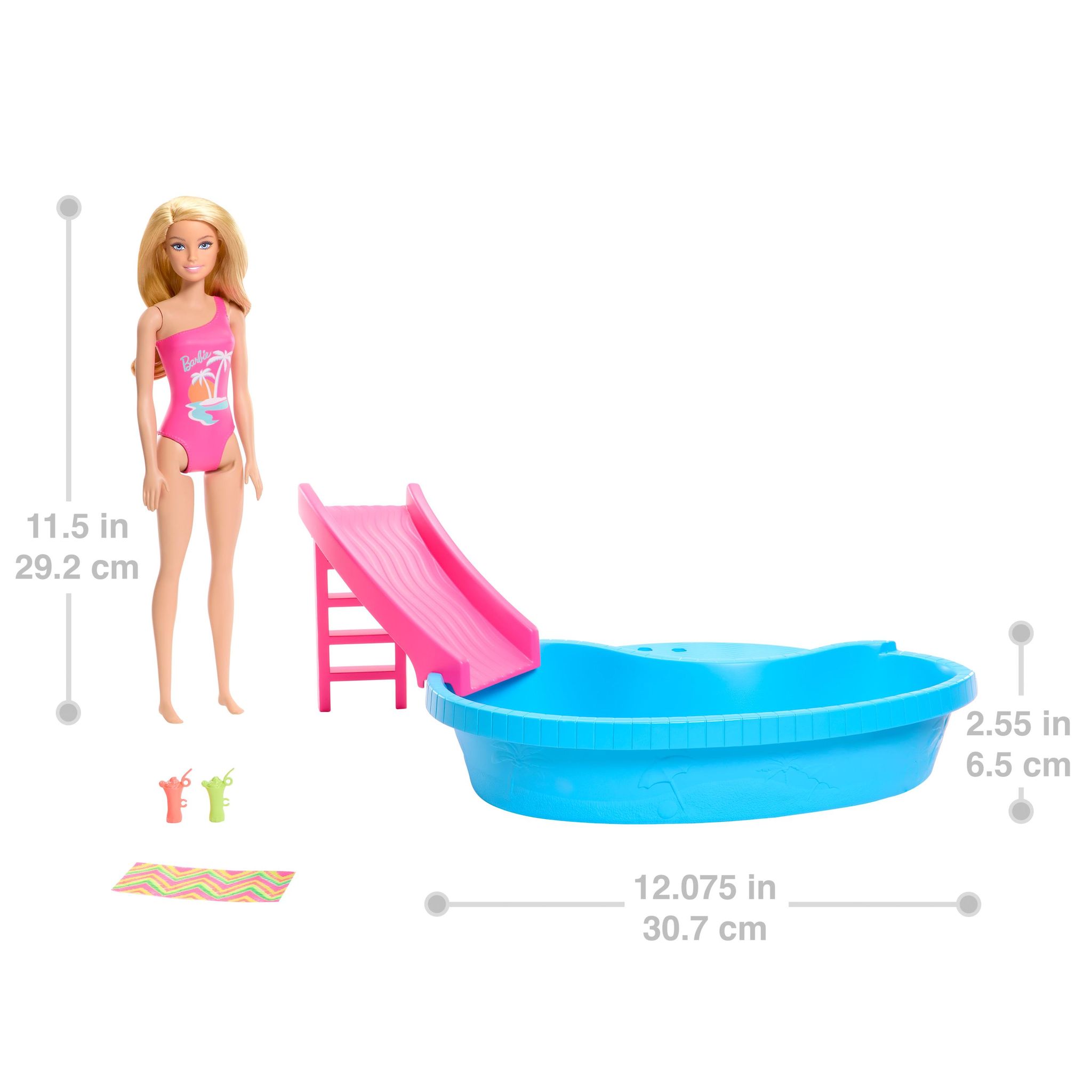 Voir la diapositive 3 : MATTEL Poupée Barbie Piscine de rêve