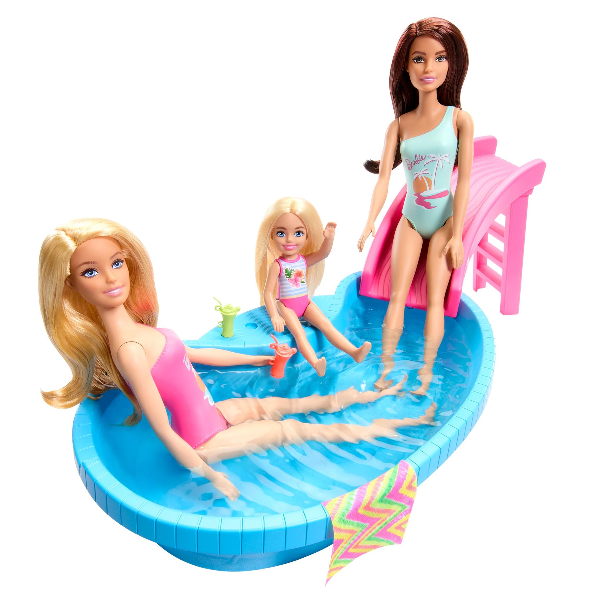 Voir la diapositive 6 : MATTEL Poupée Barbie Piscine de rêve