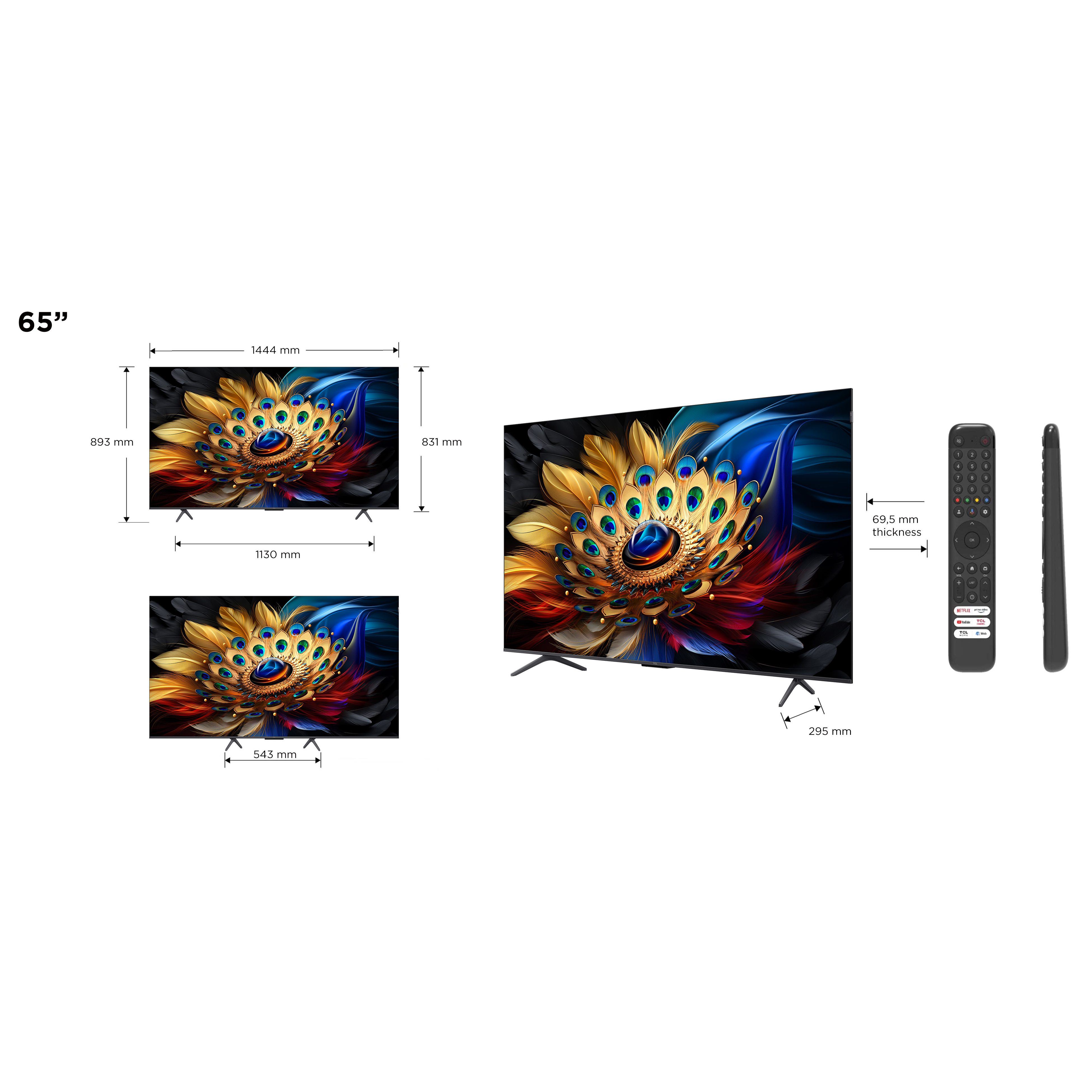 Voir la diapositive 2 : TCL TV QLED Pro 65C69B
