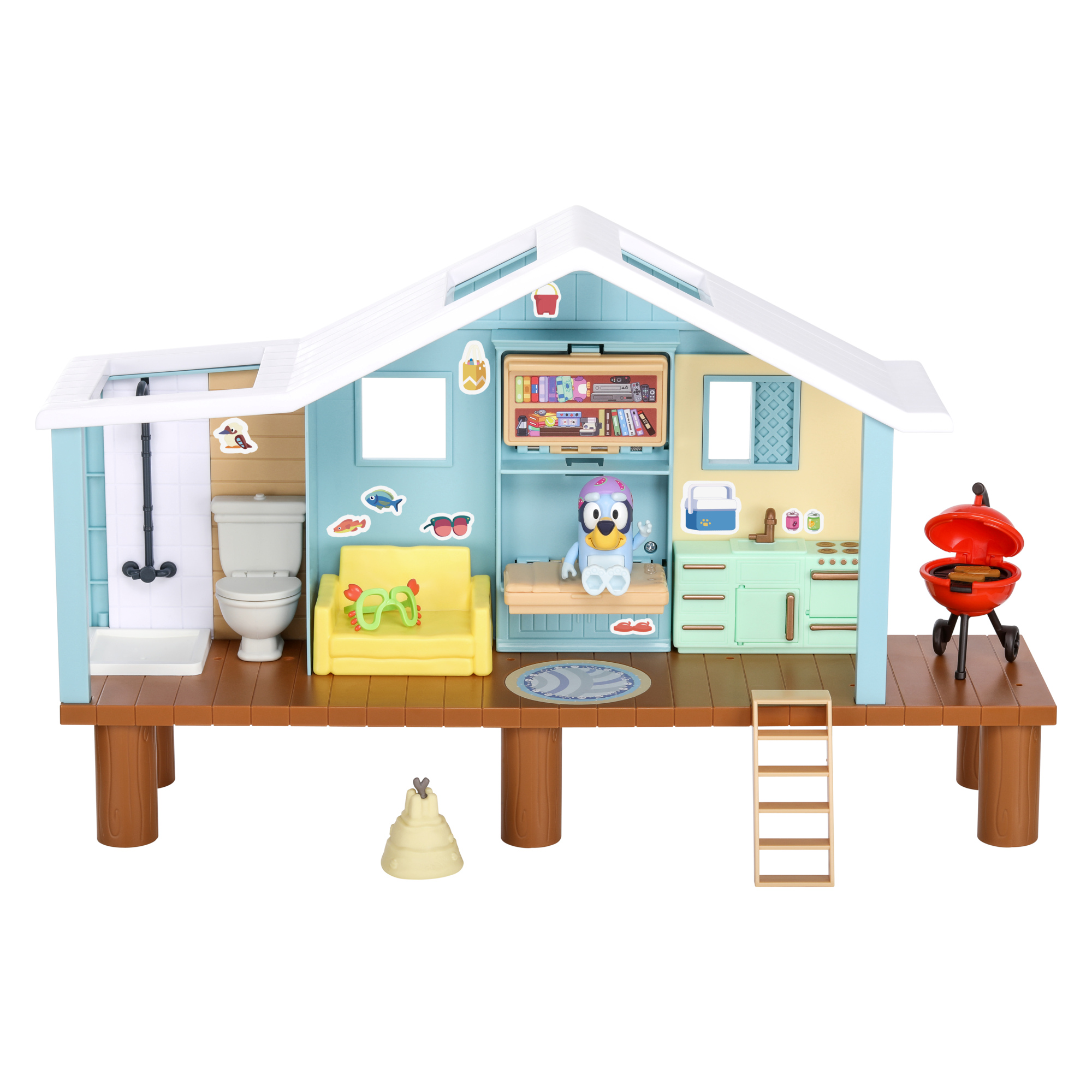 Voir la diapositive 4 : MOOSE La cabane de plage de Bluey