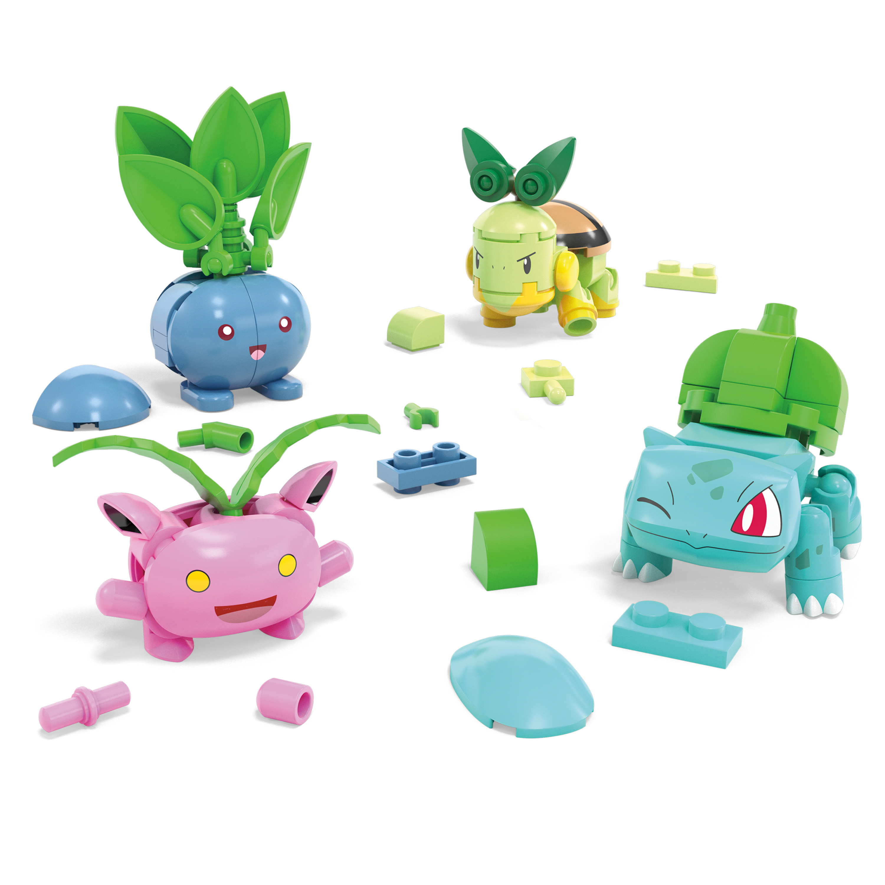 Voir la diapositive 4 : MATTEL Plante à construire x4 Pokemon