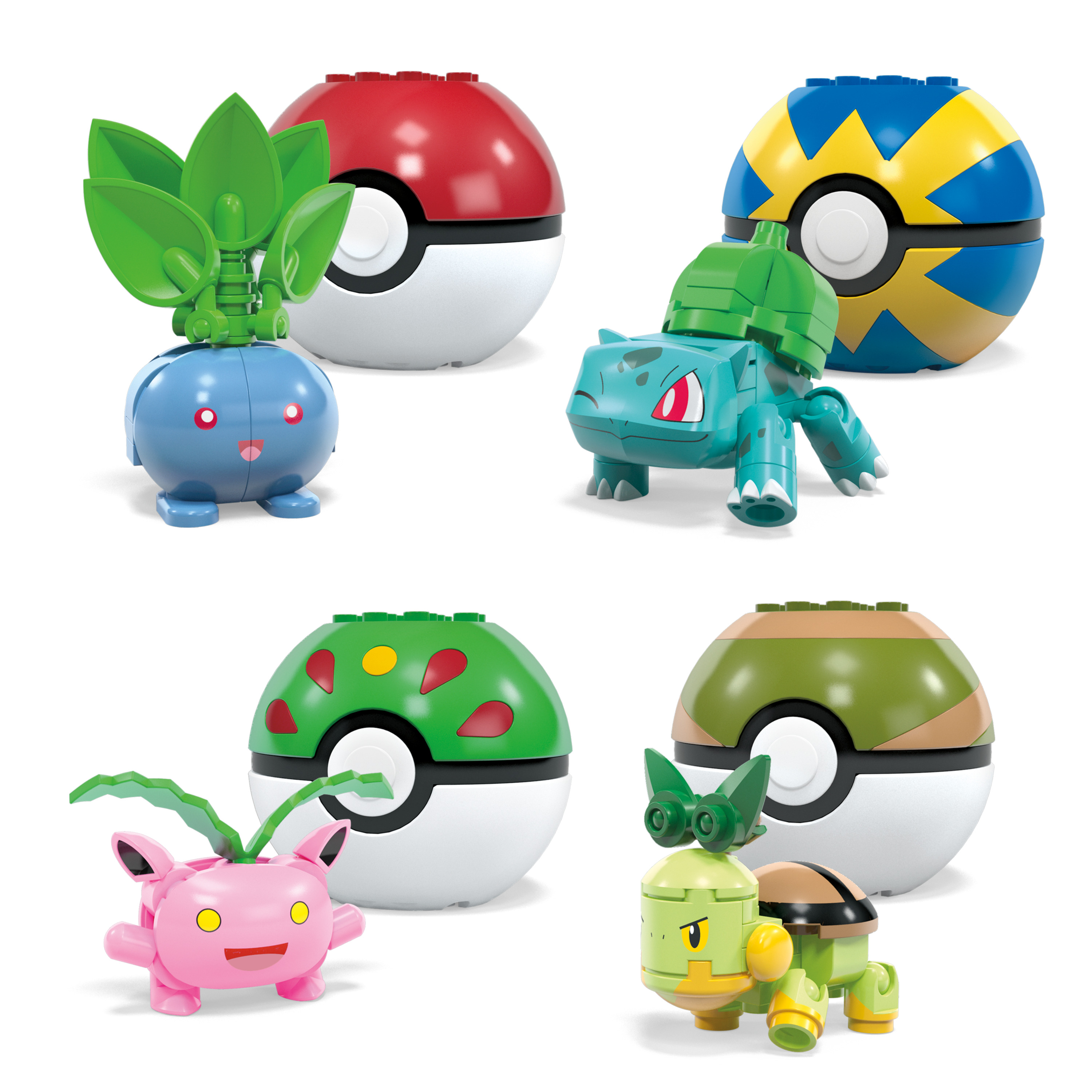 Voir la diapositive 5 : MATTEL Plante à construire x4 Pokemon