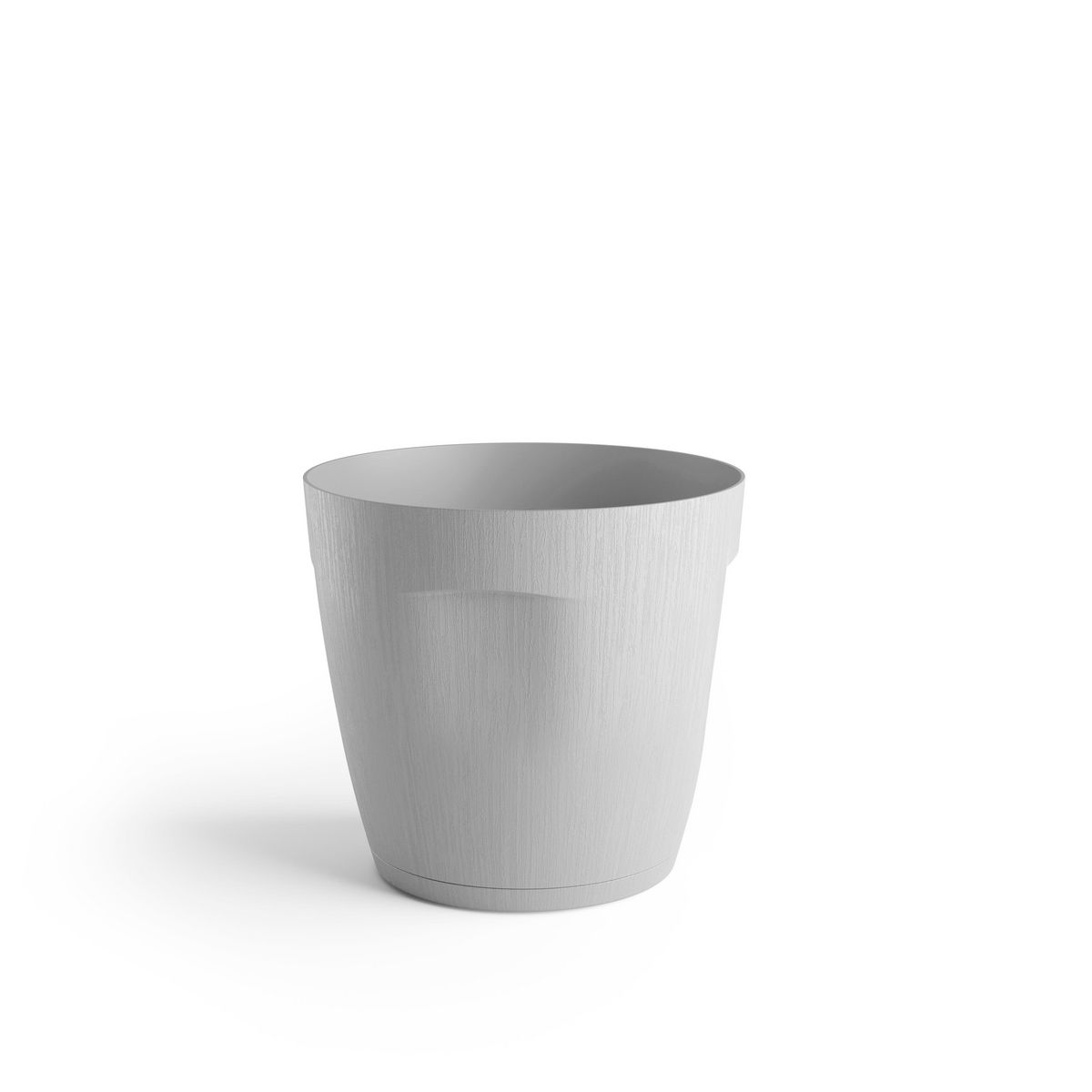 GARDENSTAR Pot rond en plastique 100% recyclé diamètre 25 cm - Blanc