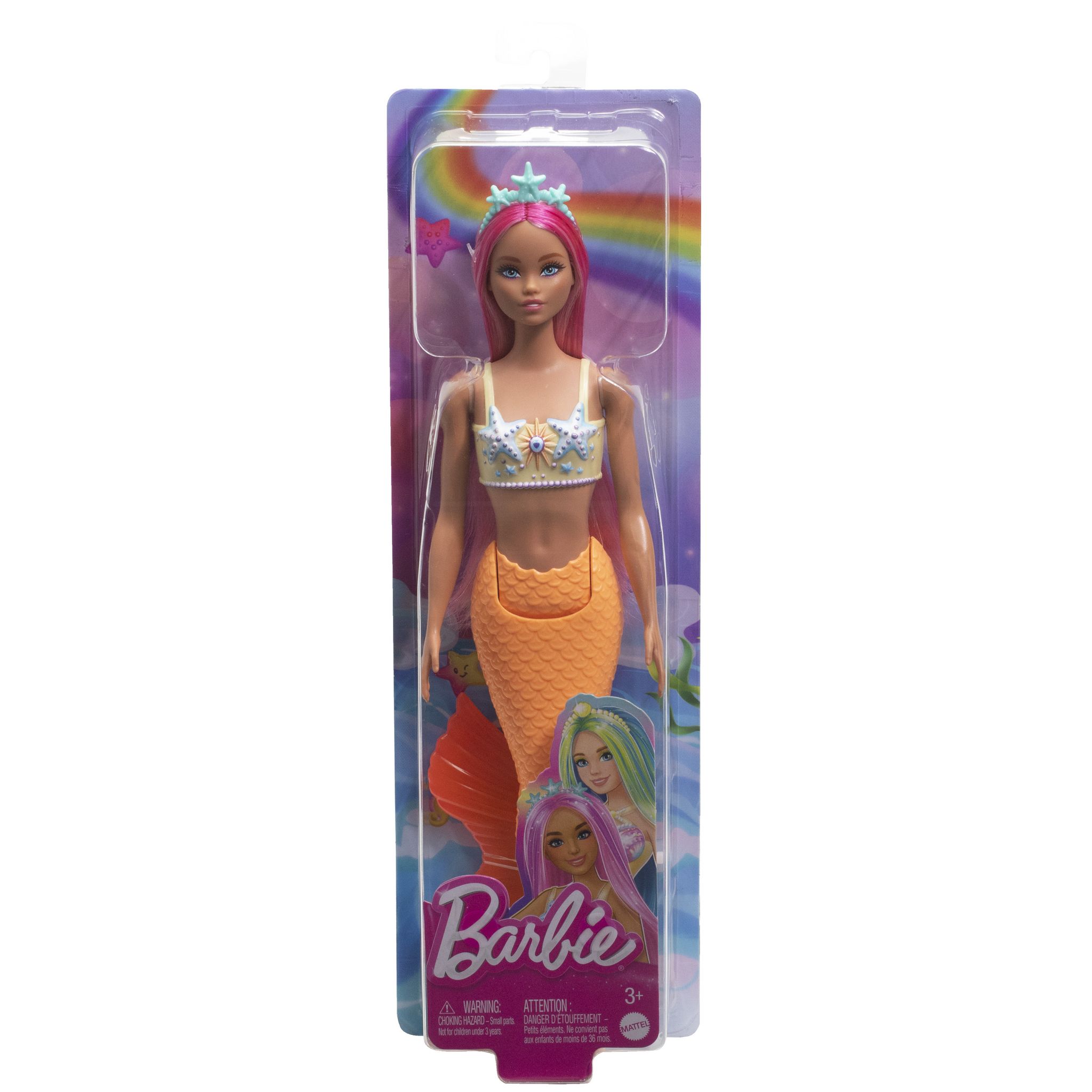 Voir la diapositive 1 : MATTEL Poupée Barbie Sirène Rose