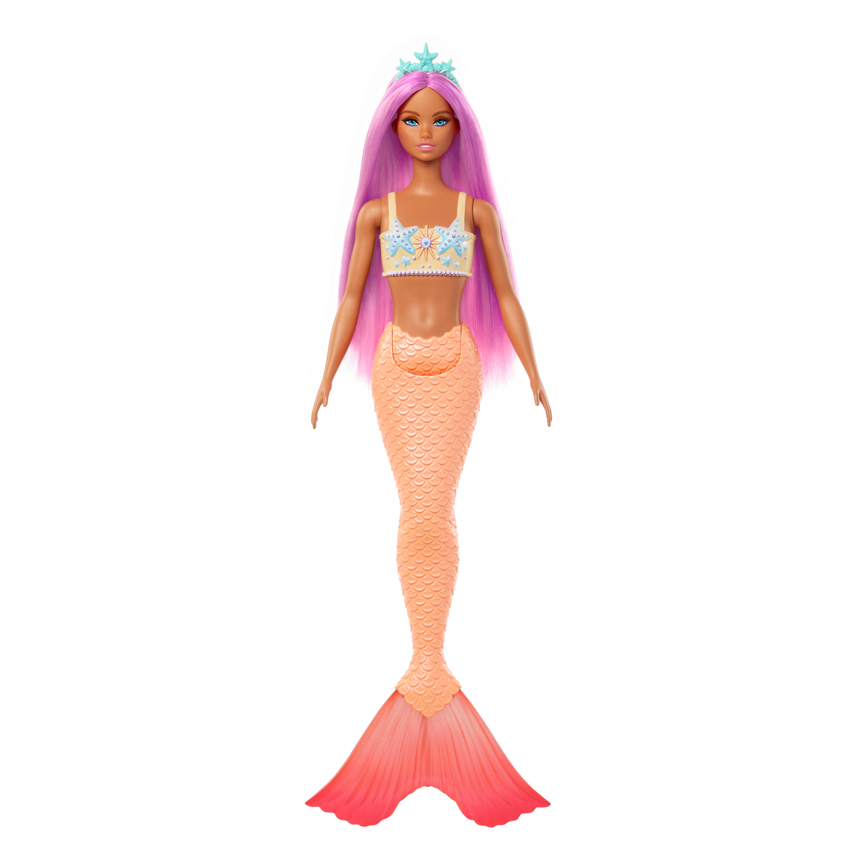 Voir la diapositive 2 : MATTEL Poupée Barbie Sirène Rose