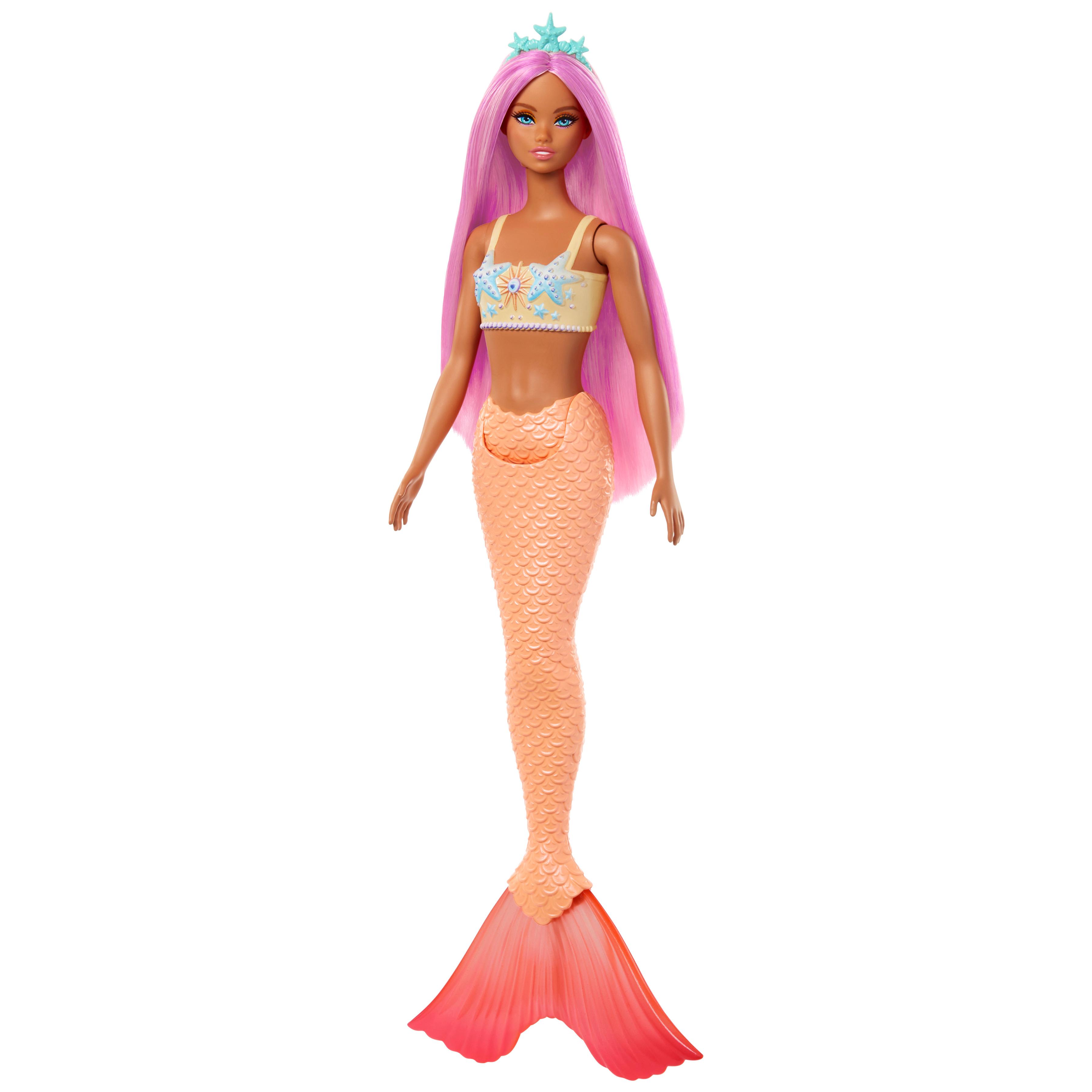 Voir la diapositive 4 : MATTEL Poupée Barbie Sirène Rose