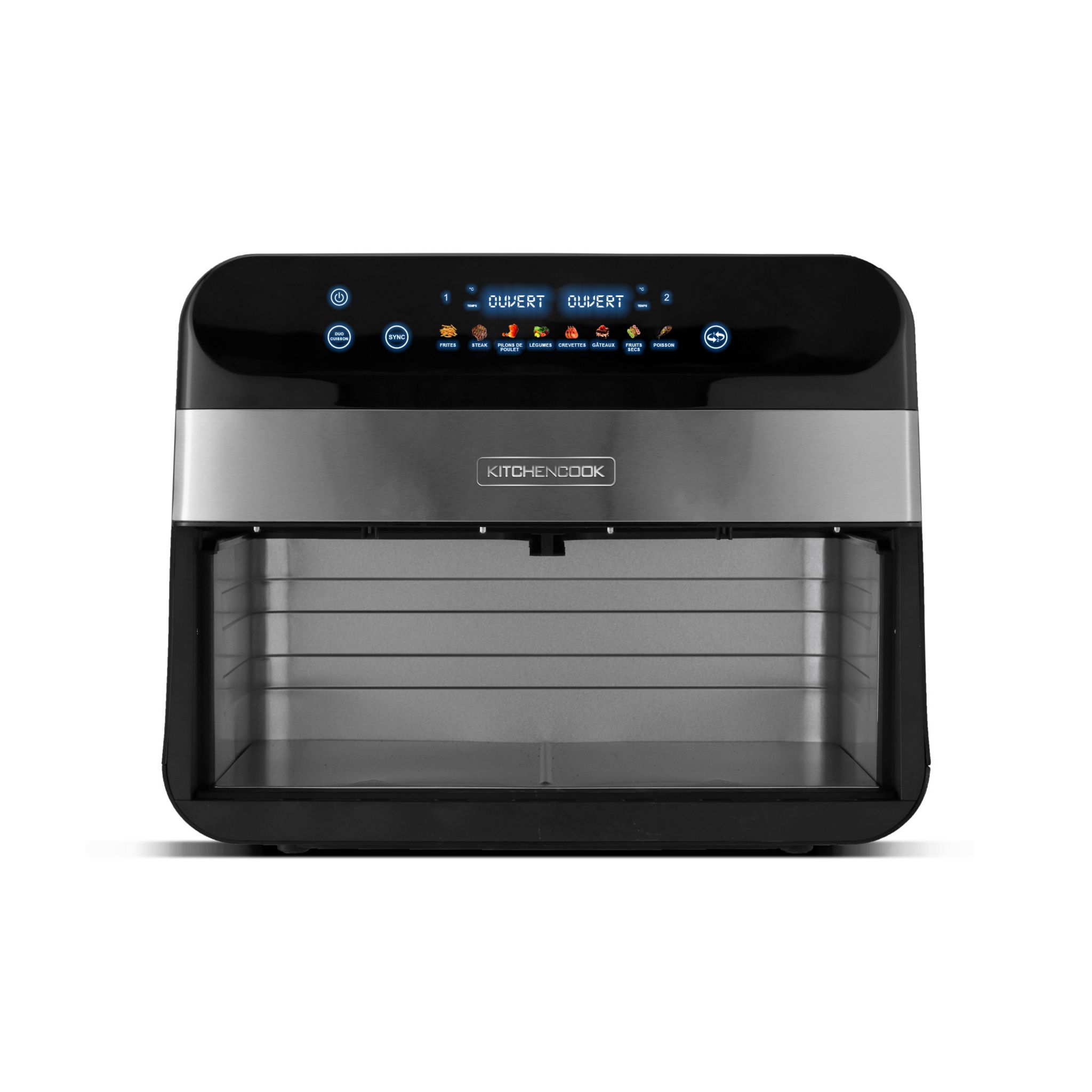 Voir la diapositive 10 : KITCHENCOOK Friteuse sans huile à air chaud AIRFLOW 9 - Noir