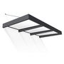 Voir la diapositive 5 : PALRAM Marquise 140 x 286 cm Anthracite/Blanc translucide - SOPHIA XL 3000
