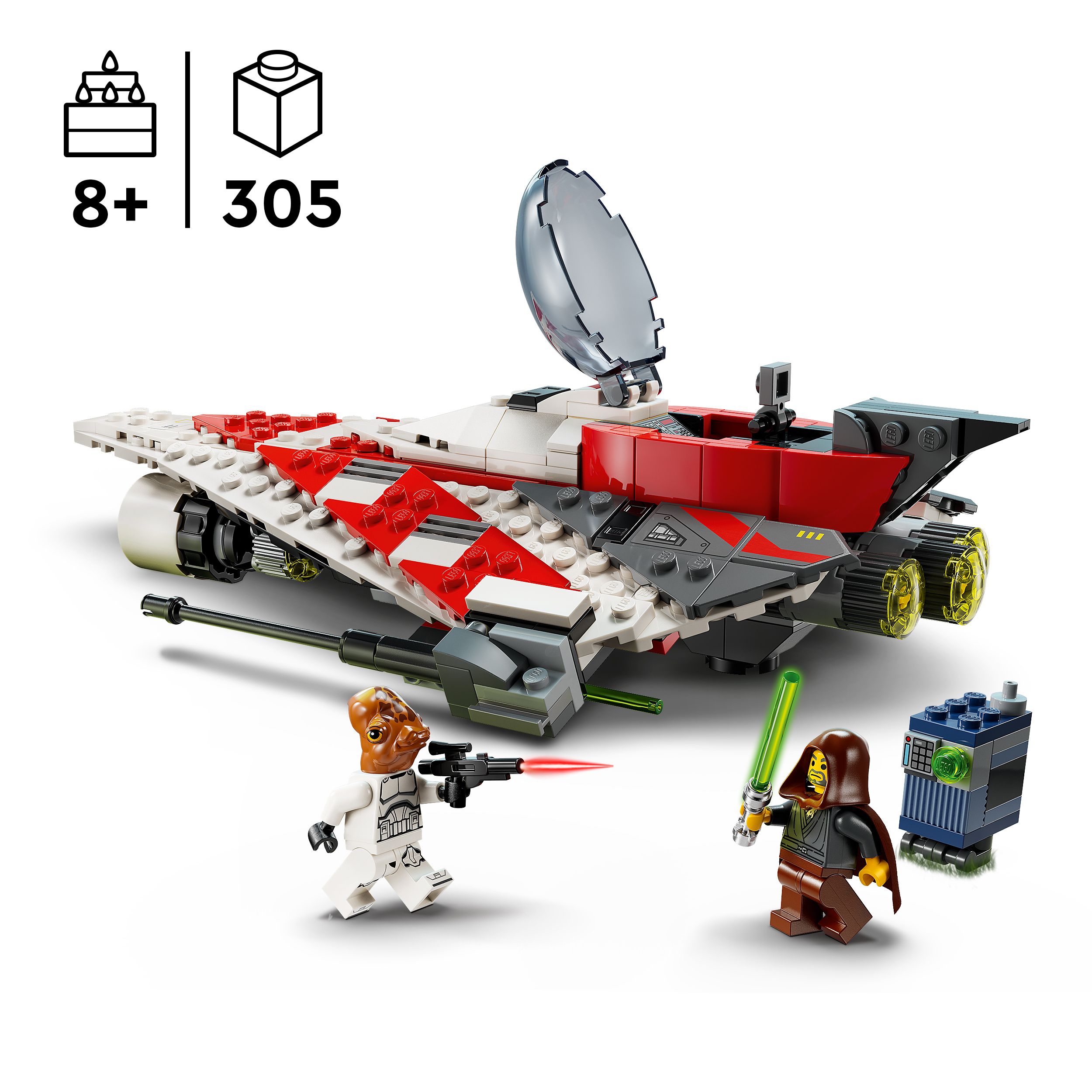 Voir la diapositive 3 : LEGO LEGO® Star Wars 75388 Le Chasseur Stellaire de Jedi Bob - Réplique Véhicule à Construire
