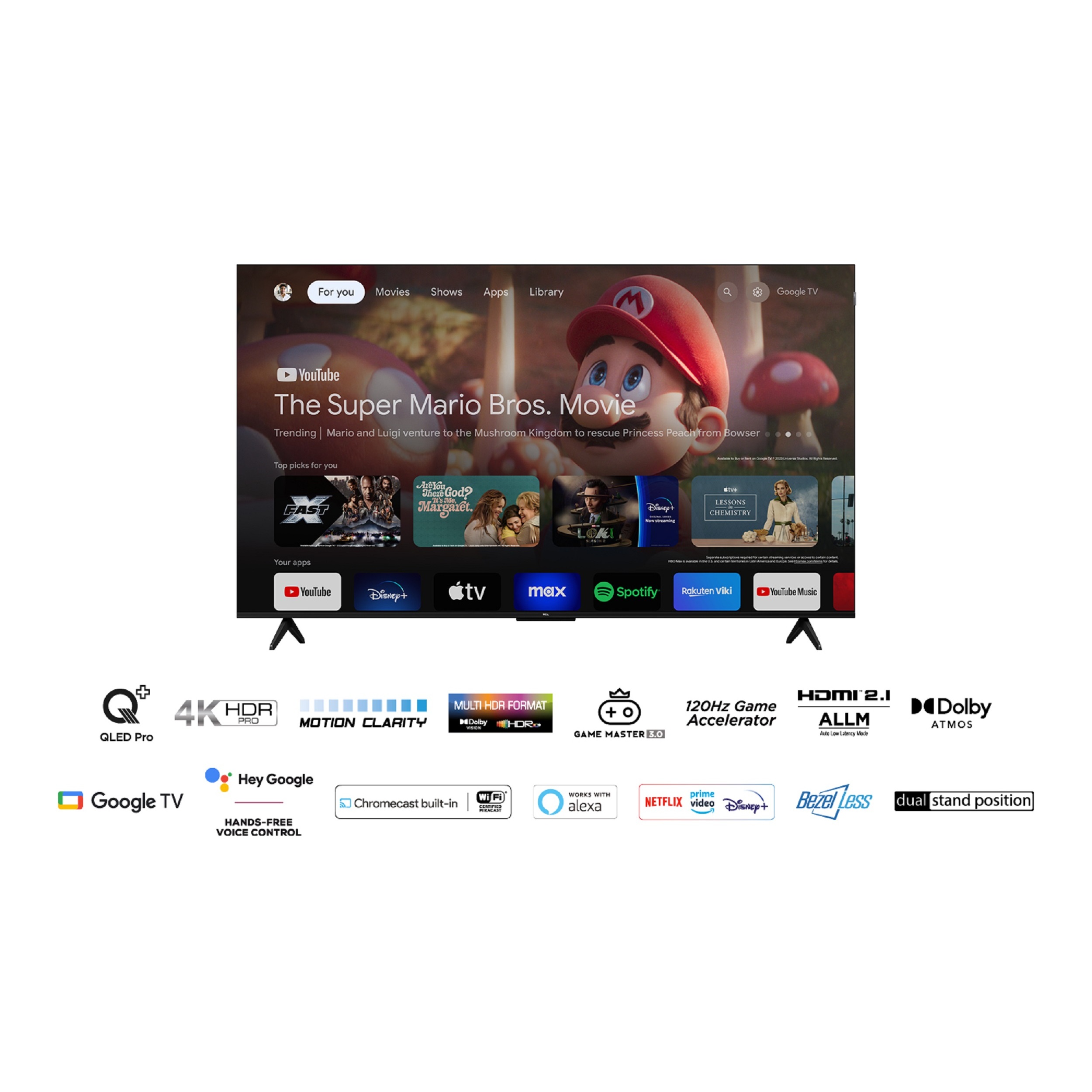 Voir la diapositive 2 : TCL TV QLED Pro 65T7B