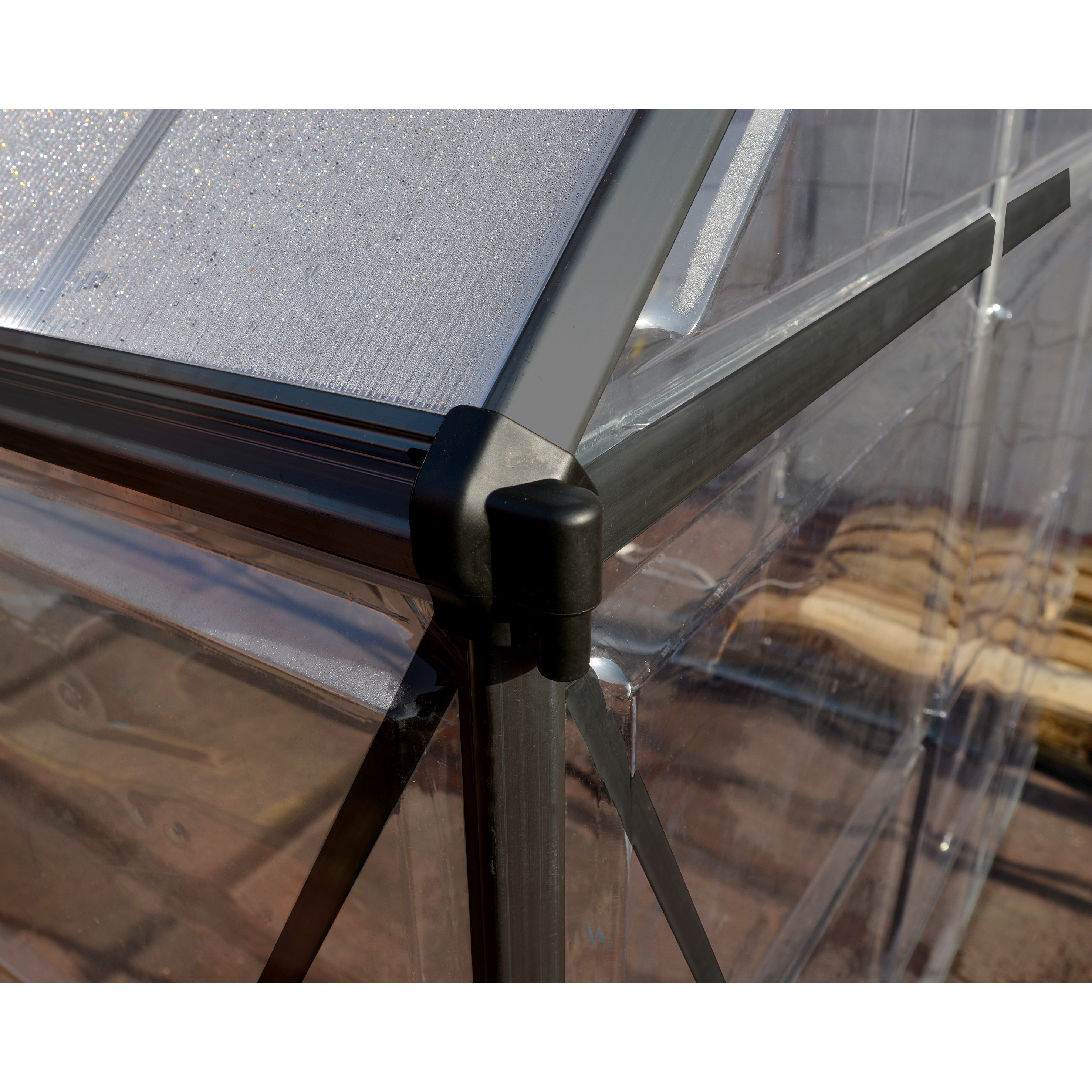 Voir la diapositive 2 : Serre de jardin Hybrid 6m² - Gris - BALANCE
