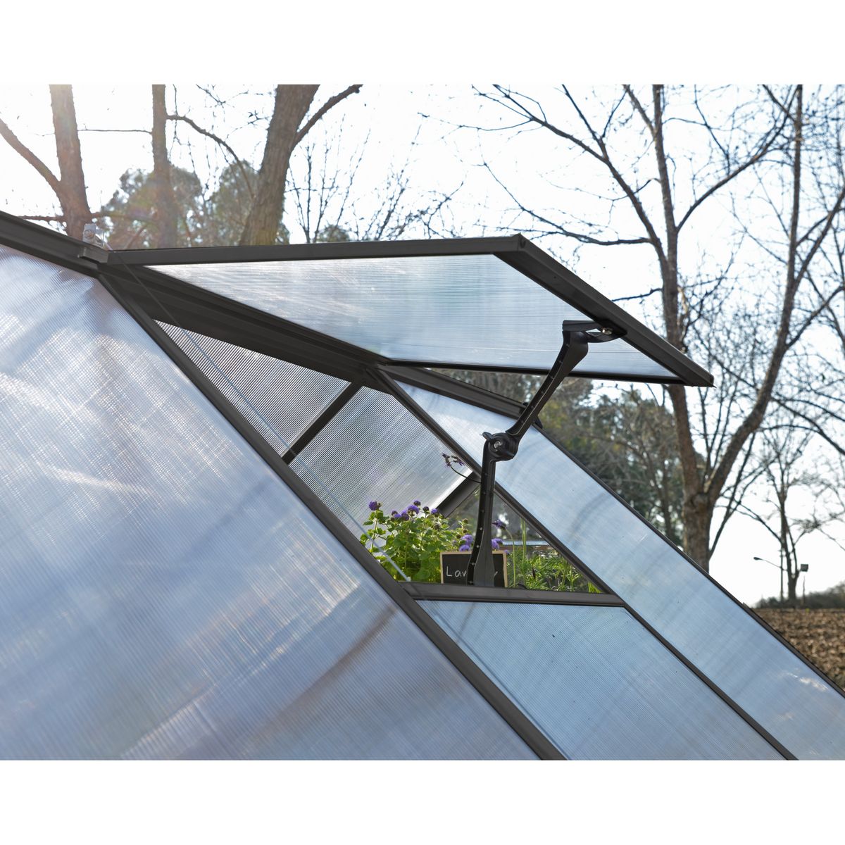 Serre de jardin Hybrid 6m² - Gris - BALANCE