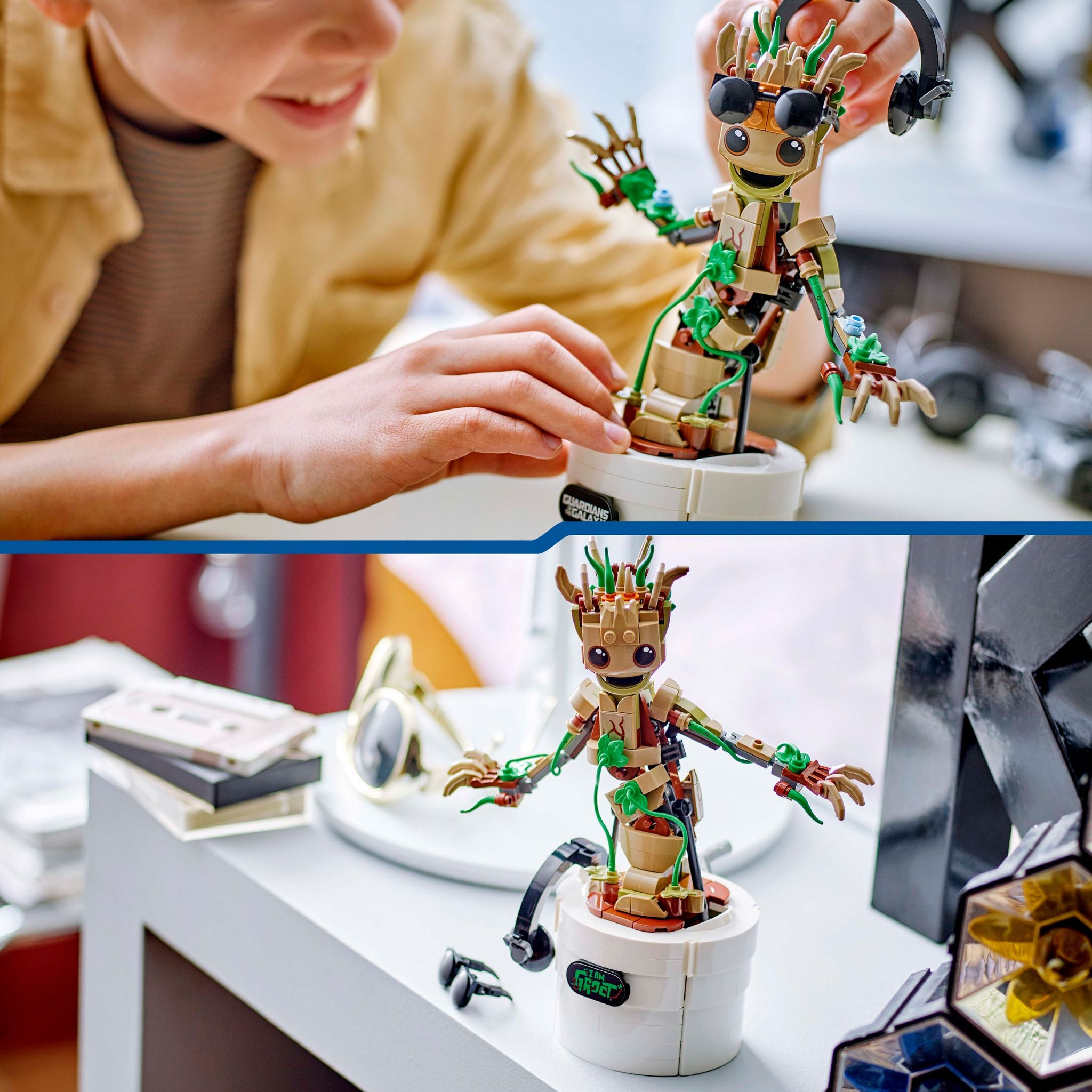 Voir la diapositive 6 : LEGO Marvel 76297 - La Danse de Bébé Groot, Figurine Animée à Construire pour Enfants, Personnage des Gardiens de la Galaxie, Set de Jeu Interactif Manuel