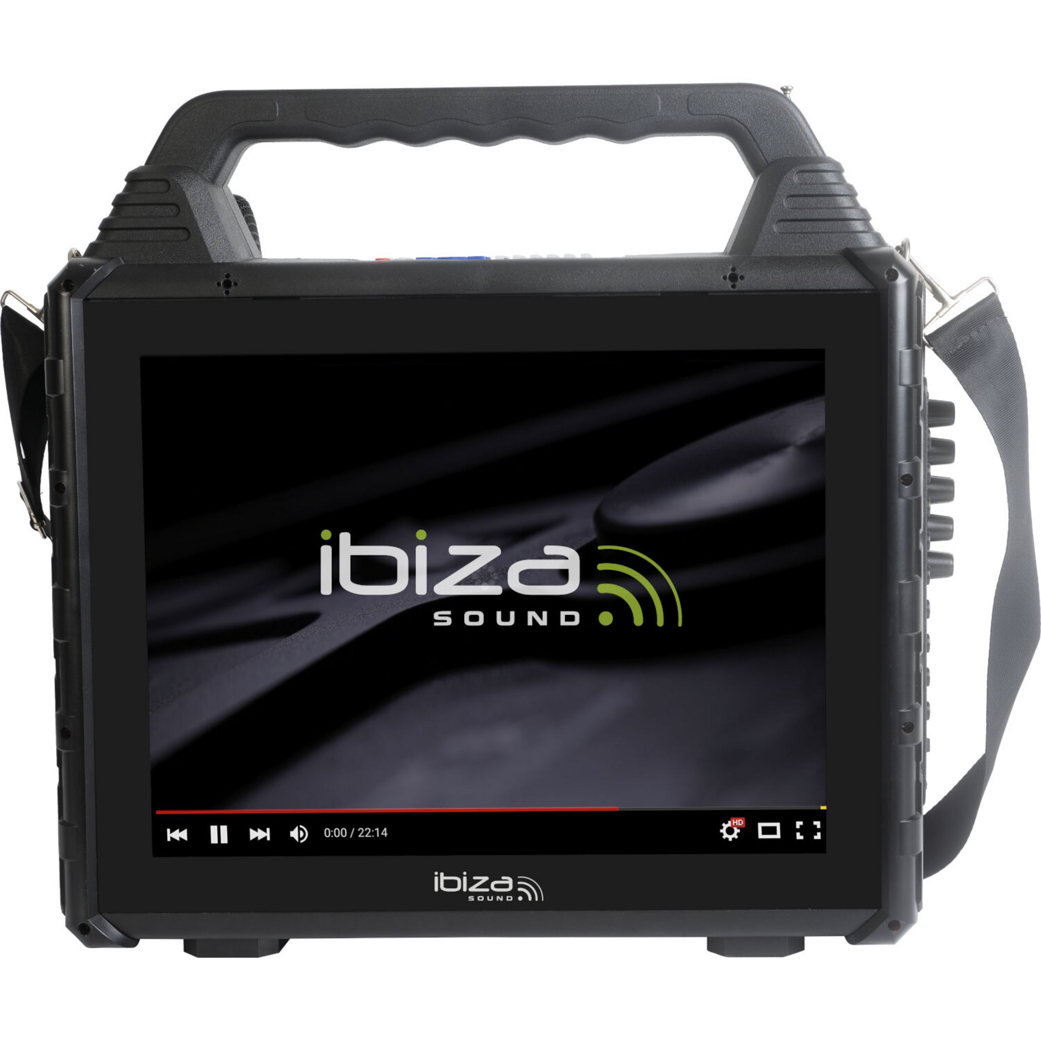 Voir la diapositive 2 : IBIZA Enceinte portable KaraVision avec écran et 2 micro