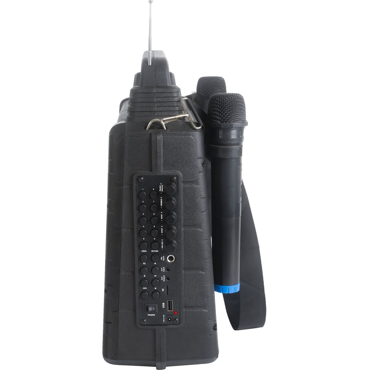 IBIZA Enceinte portable KaraVision avec écran et 2 micro