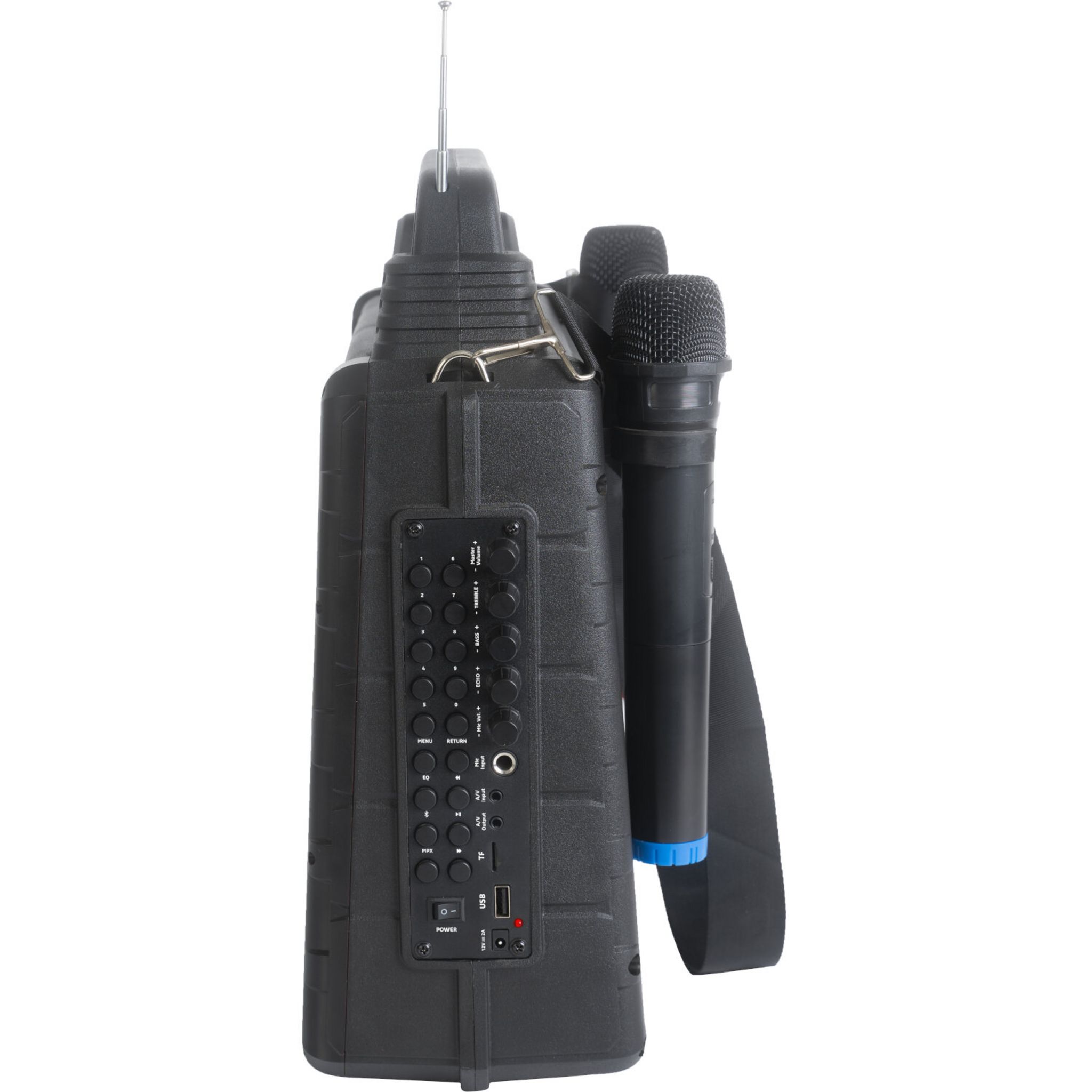 Voir la diapositive 3 : IBIZA Enceinte portable KaraVision avec écran et 2 micro