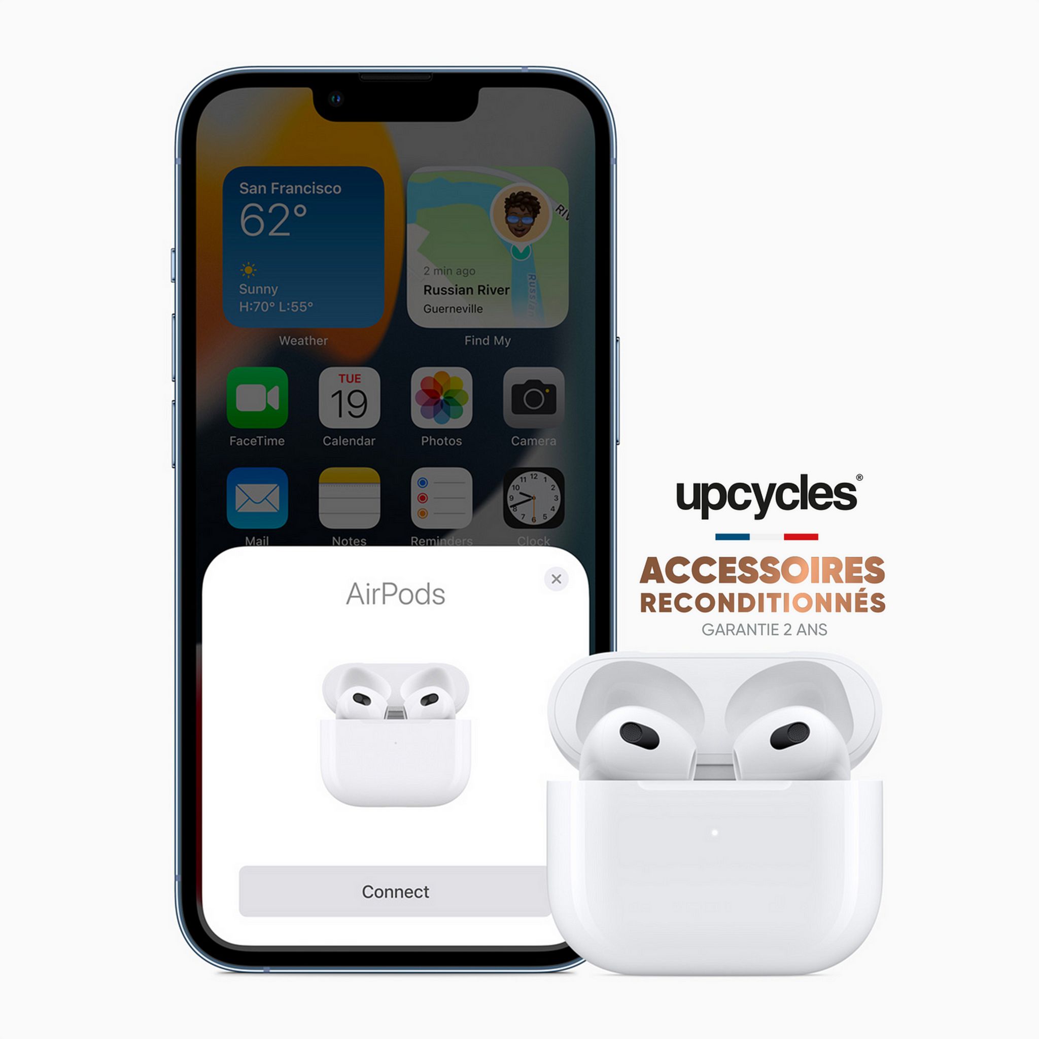 Voir la diapositive 7 : APPLE Écouteurs Airpods 3 Modelabs Grade A - Blanc