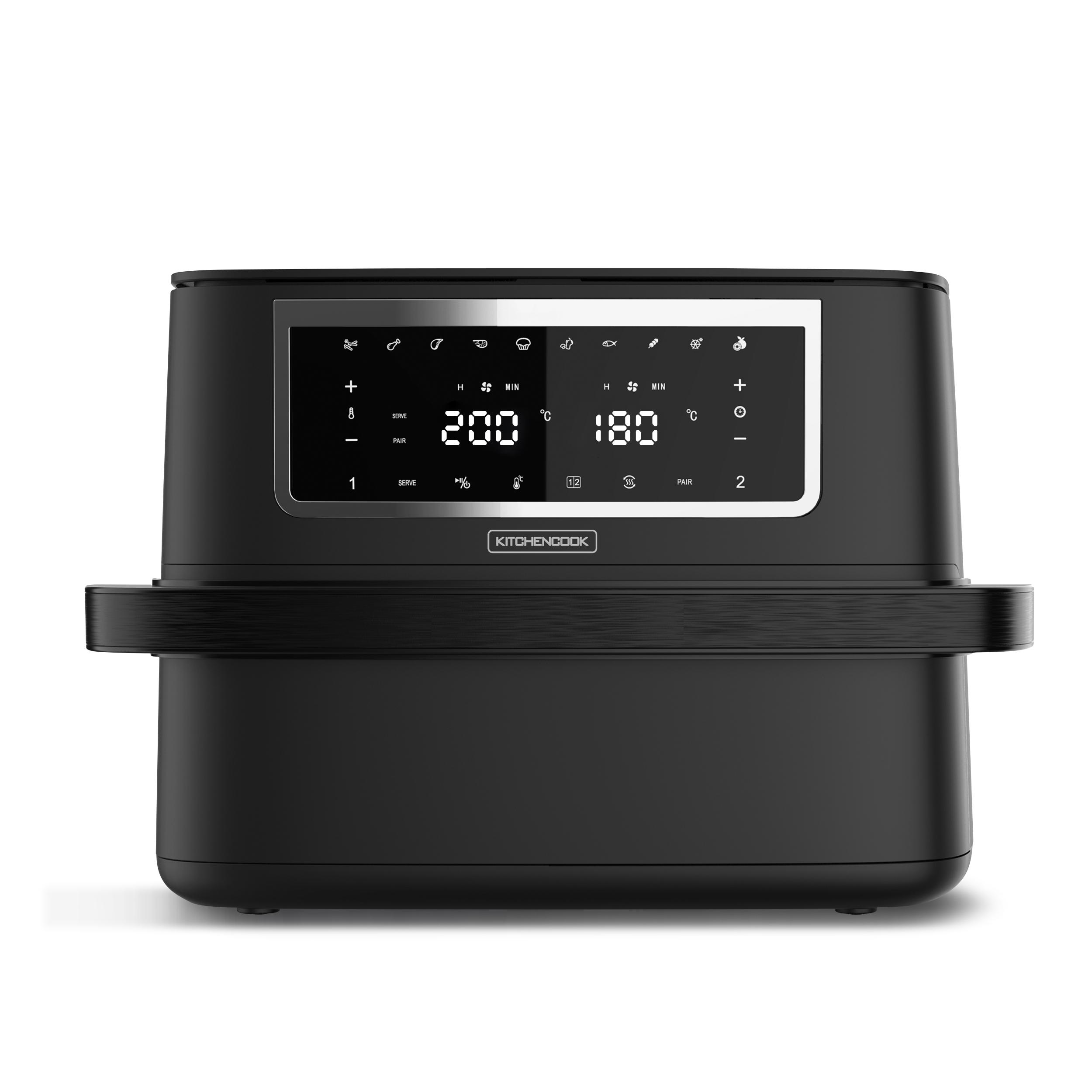 Voir la diapositive 3 : KITCHENCOOK Friteuse électrique sans huile à air chaud AIRMEDWPOT - Noir