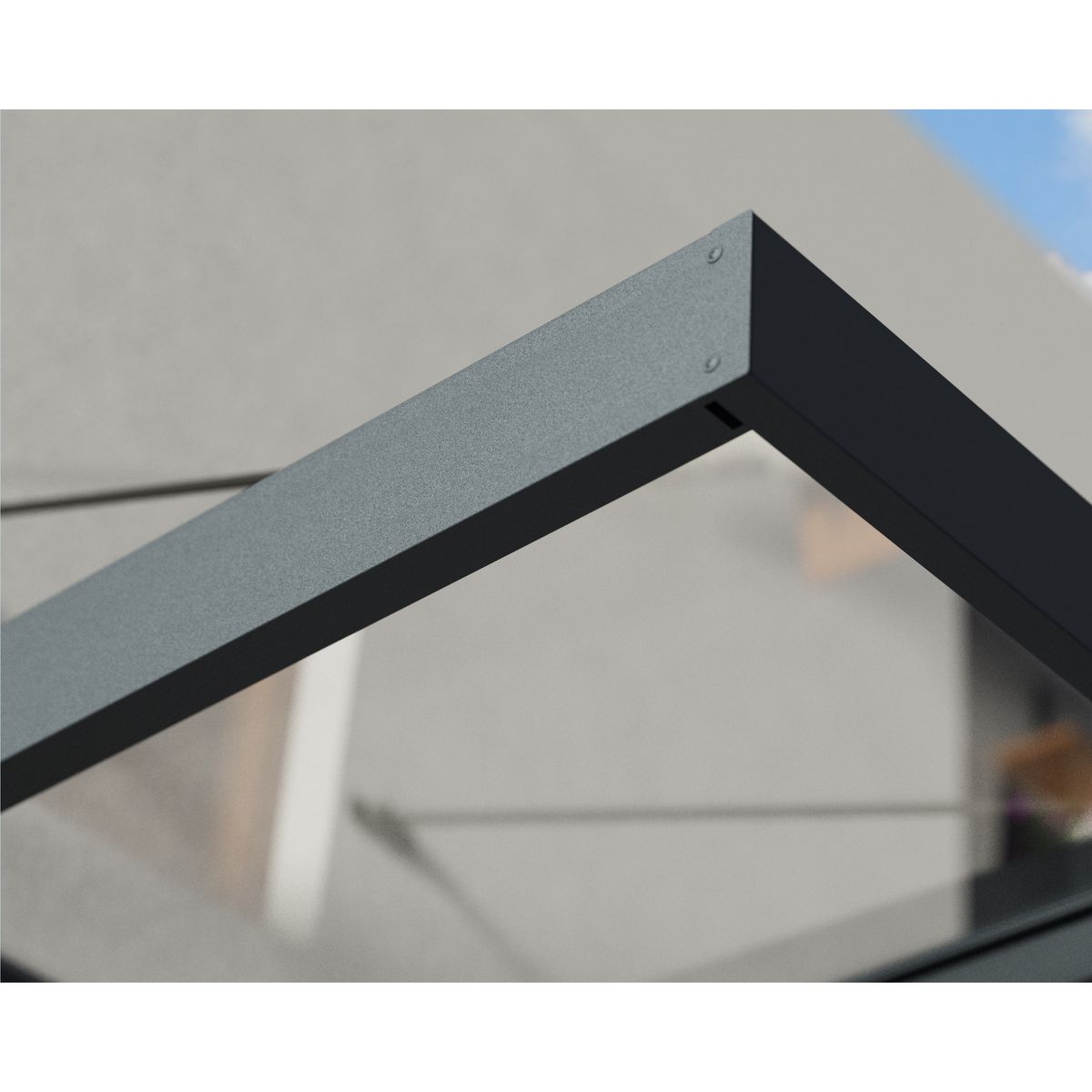 PALRAM Marquise 140 x 192 cm Anthracite/Transparent - SOPHIA XL 2000