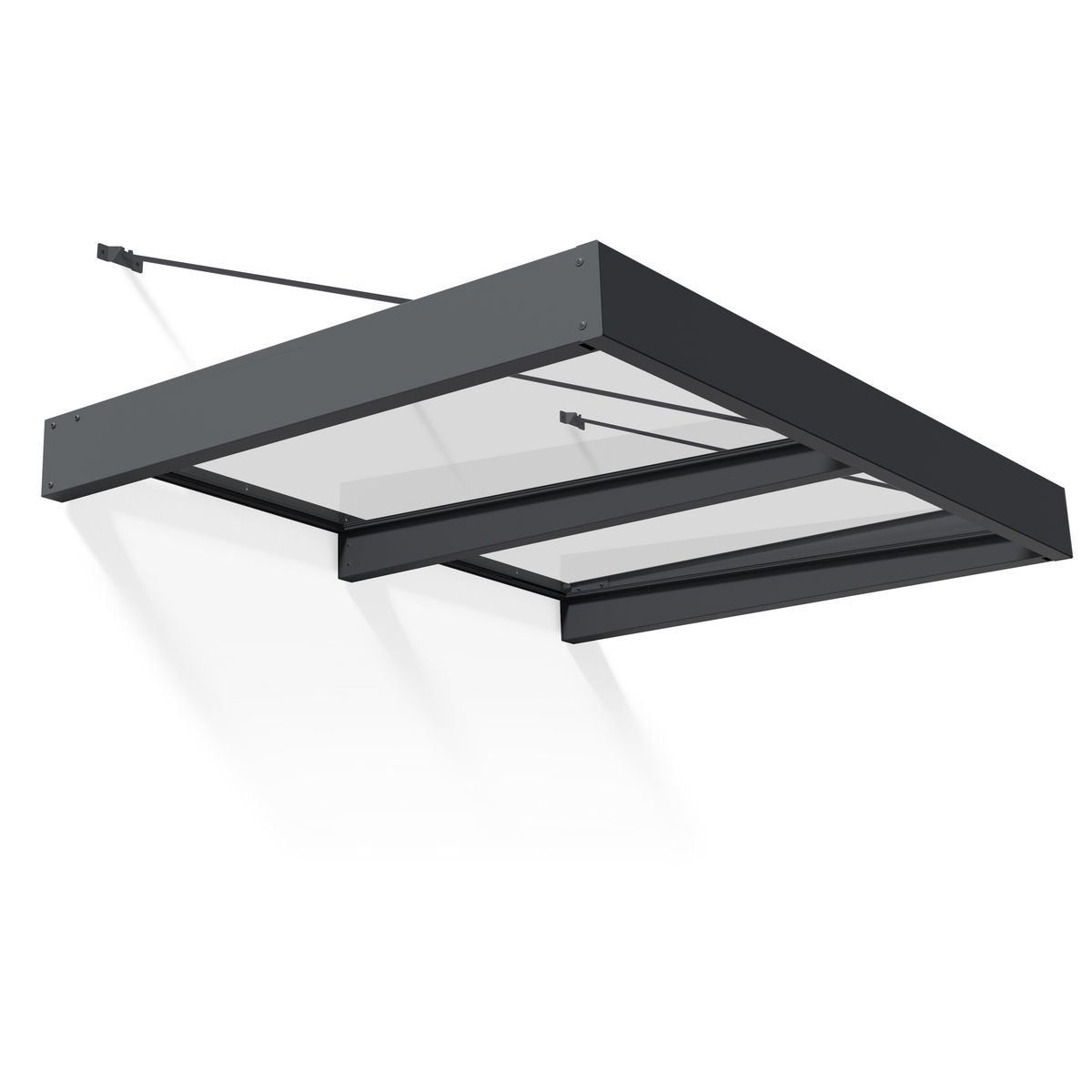 PALRAM Marquise 140 x 192 cm Anthracite/Transparent - SOPHIA XL 2000