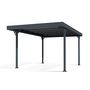 Voir la diapositive 7 : PALRAM Carport alu gris adossé 14,5 m² toit plat- PALMA 5000