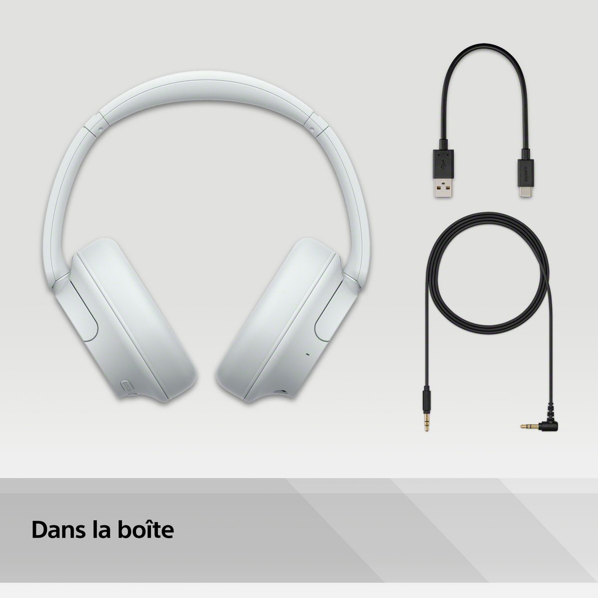 SONY Casque Avec fil et sans fil Arceau Appels/Musique USB Type-C Bluetooth - Blanc