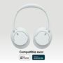 Voir la diapositive 3 : SONY Casque Avec fil et sans fil Arceau Appels/Musique USB Type-C Bluetooth - Blanc