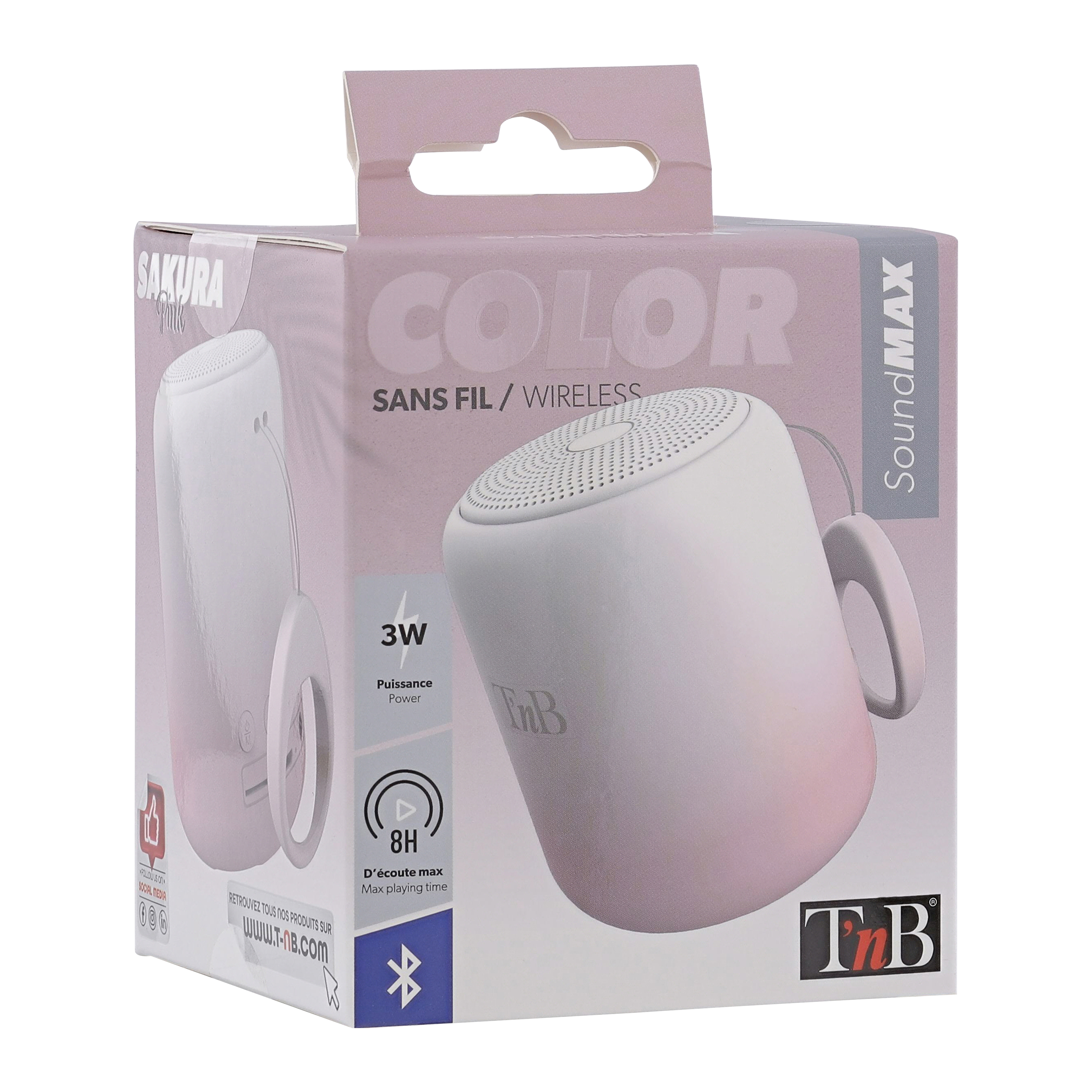 Voir la diapositive 5 : TNB Enceinte sans fil  Color - Rose