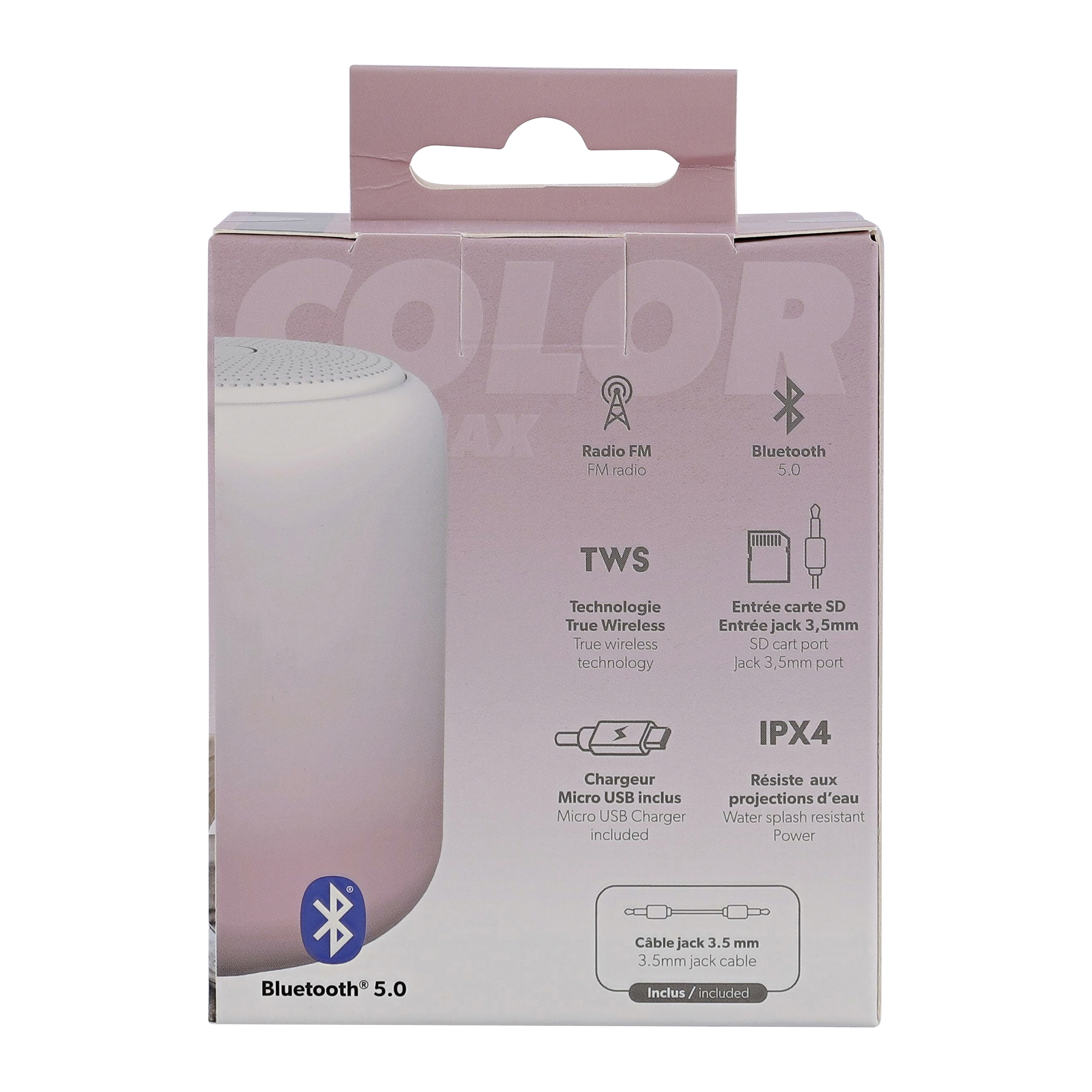 Voir la diapositive 7 : TNB Enceinte sans fil  Color - Rose