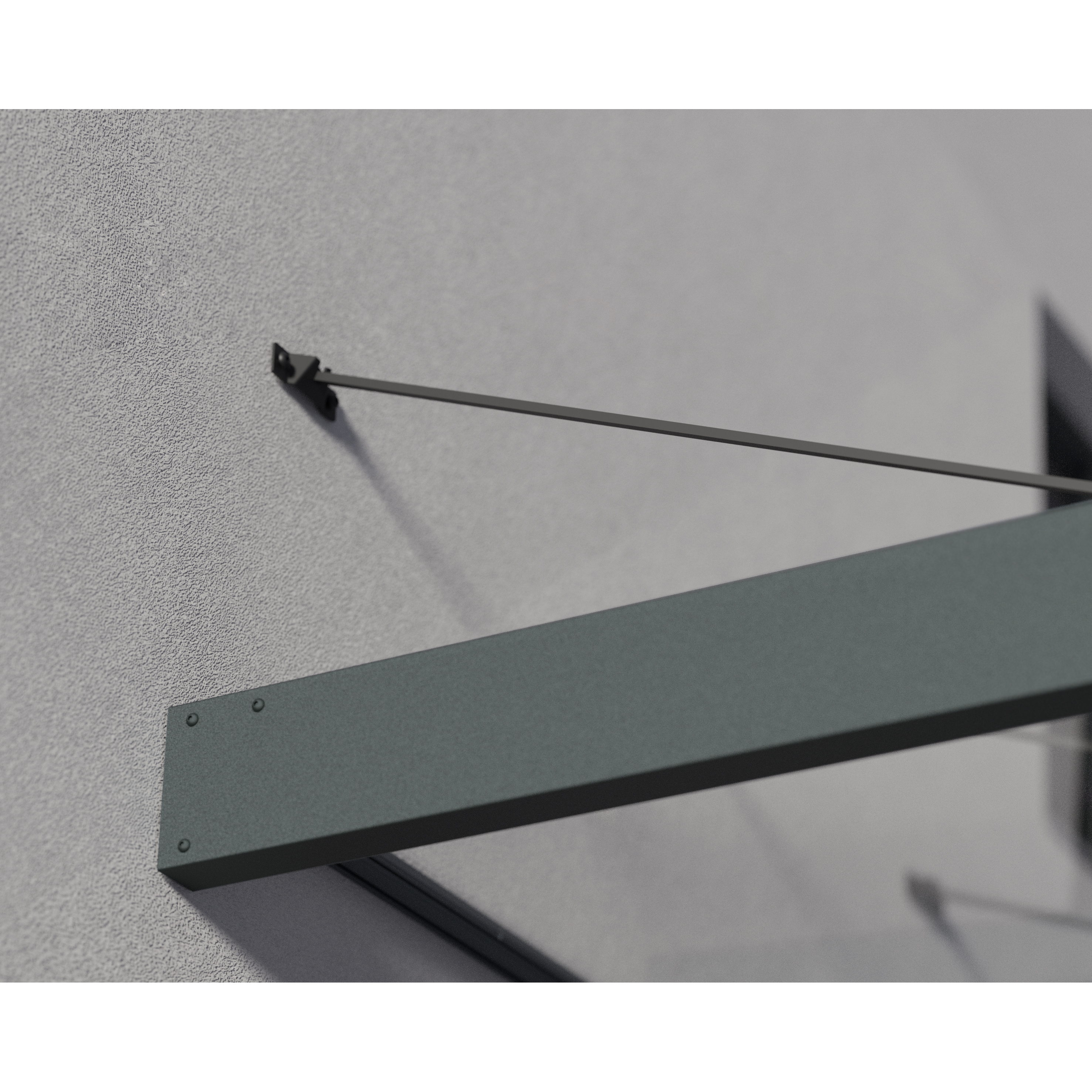 Voir la diapositive 4 : PALRAM Marquise 140 x 286 cm Anthracite/Transparent - SOPHIA XL 3000