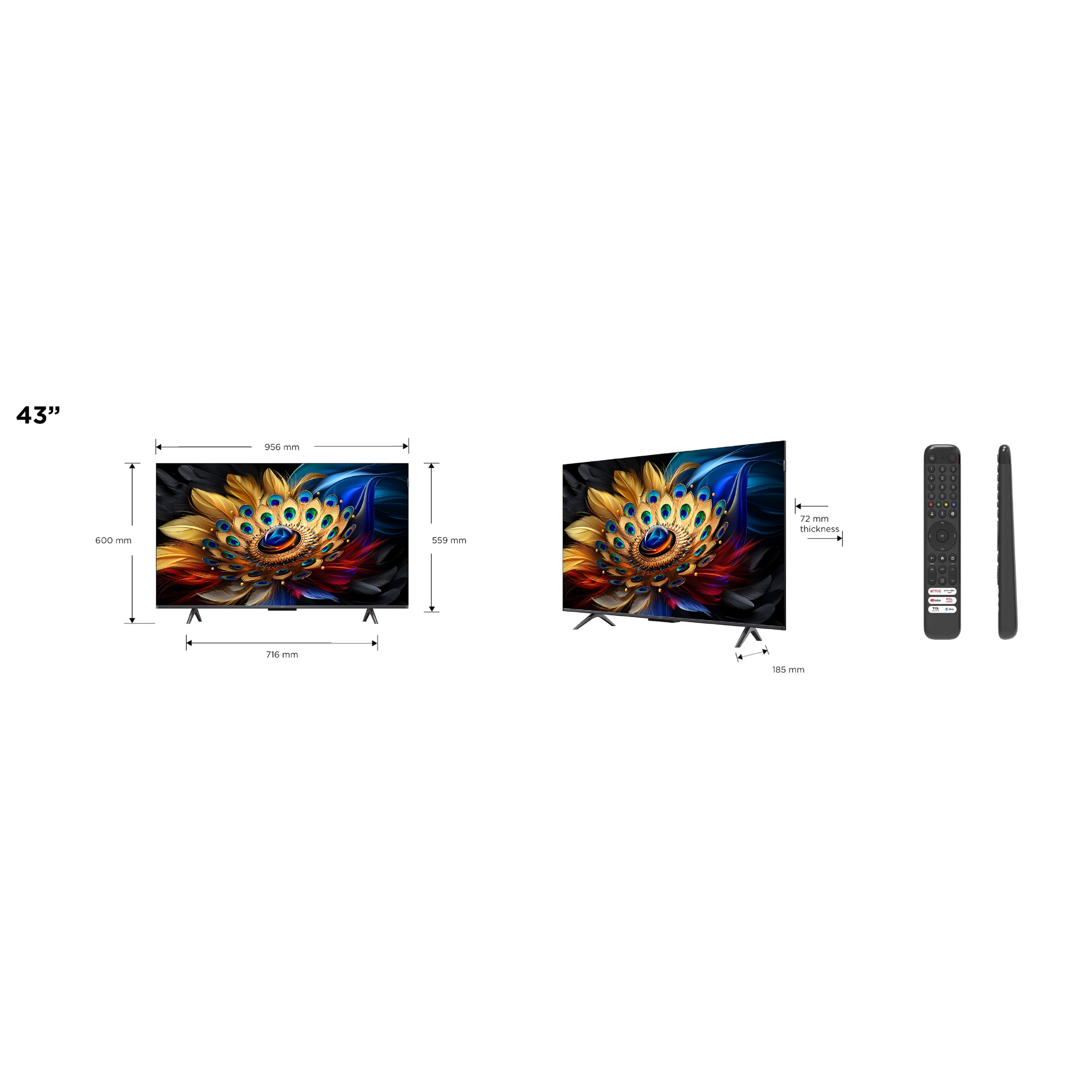 Voir la diapositive 5 : TCL TV QLED Pro 43C69B
