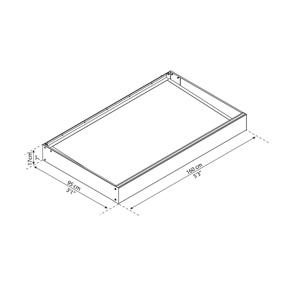 PALRAM Marquise 95 x 160 cm Anthracite/Blanc translucide - SOPHIA 1600