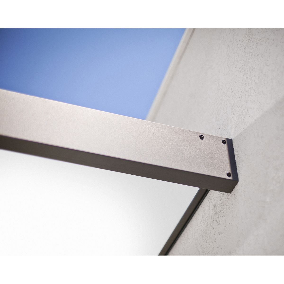 PALRAM Marquise 95 x 215 cm Anthracite/Blanc translucide - SOPHIA 2150