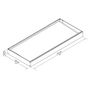 Voir la diapositive 5 : PALRAM Marquise 95 x 215 cm Anthracite/Blanc translucide - SOPHIA 2150