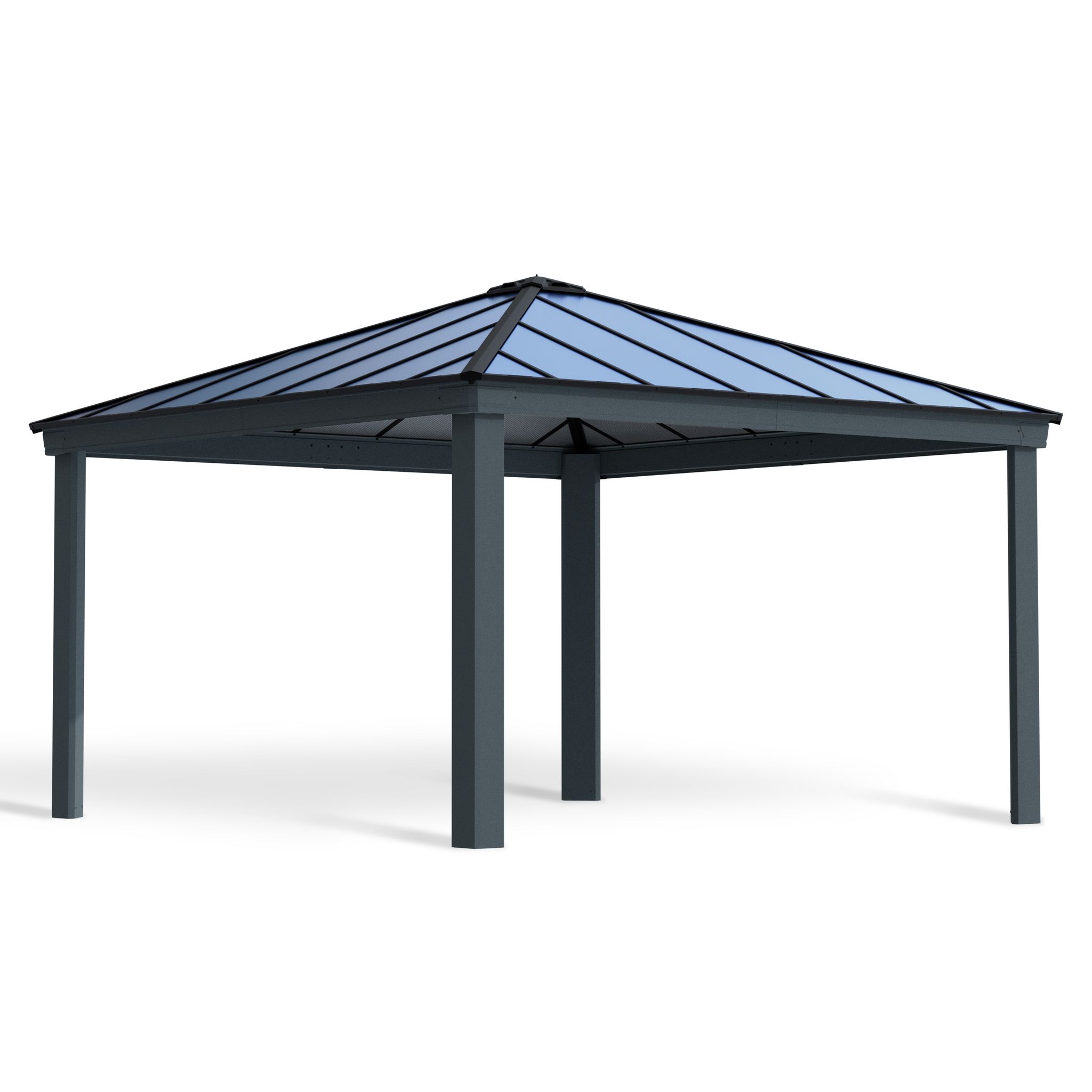 Voir la diapositive 6 : PALRAM Carport alu 2 voitures Anthracite 17,8 m² - COLORADO