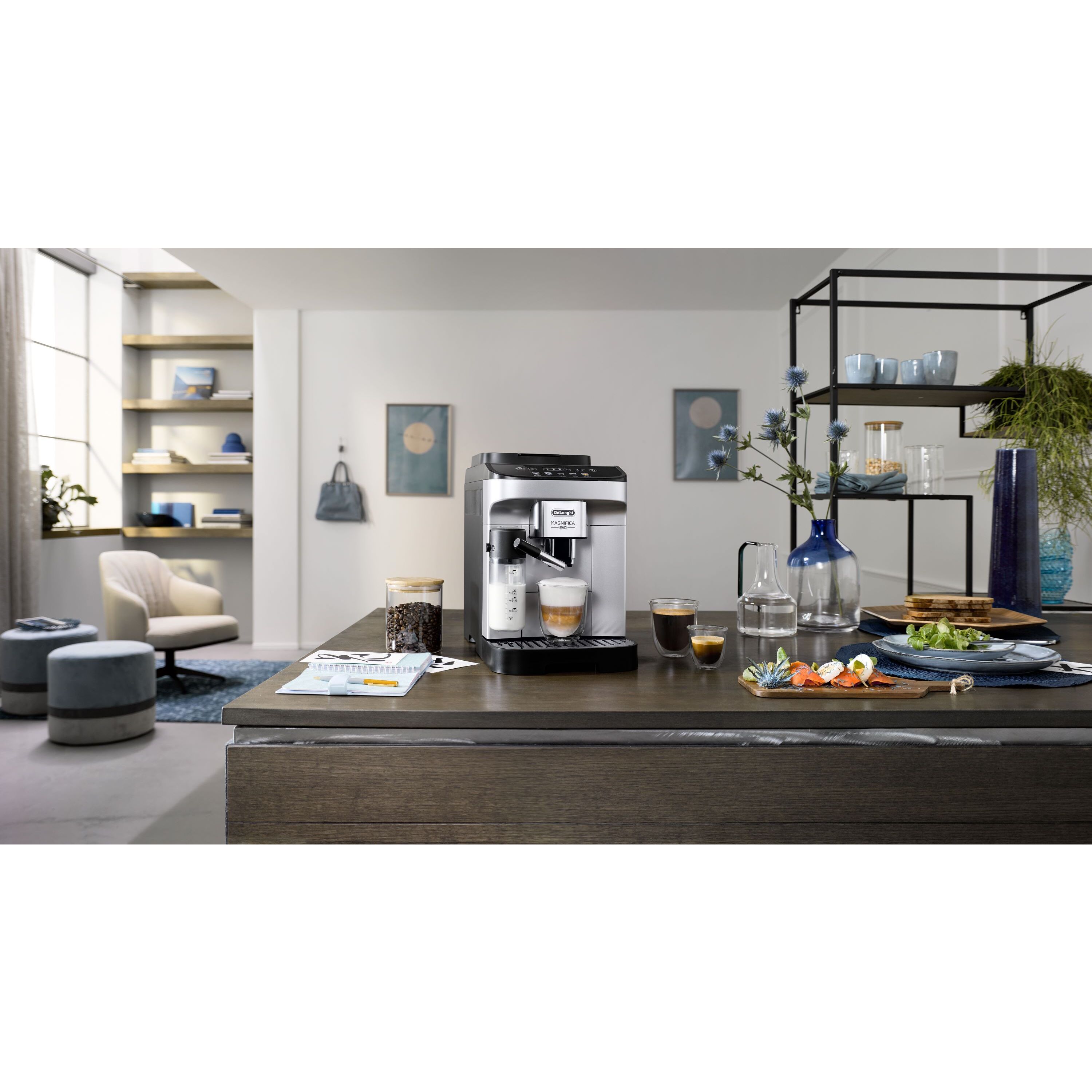 Voir la diapositive 10 : DELONGHI Expresso broyeur à grains ECAM290.61.SB - Gris