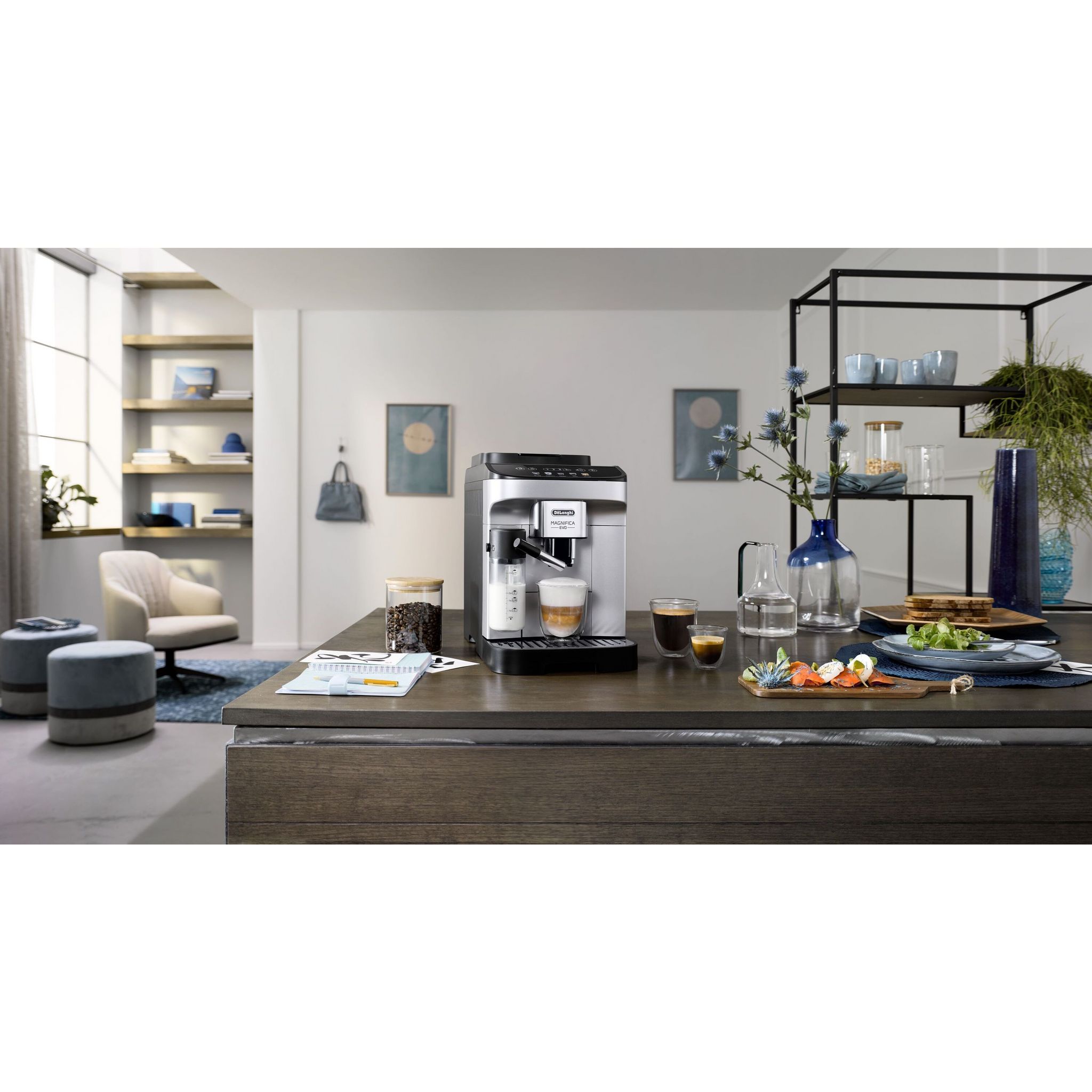 Voir la diapositive 10 : DELONGHI Expresso broyeur à grains ECAM290.61.SB - Gris