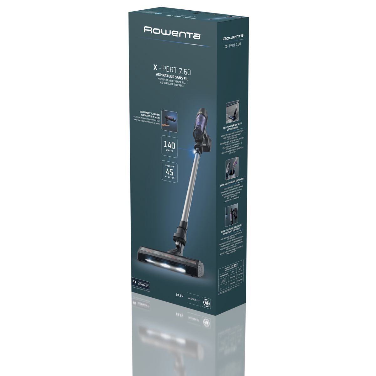 ROWENTA Aspirateur balai RH6A35WO - Gris et violet