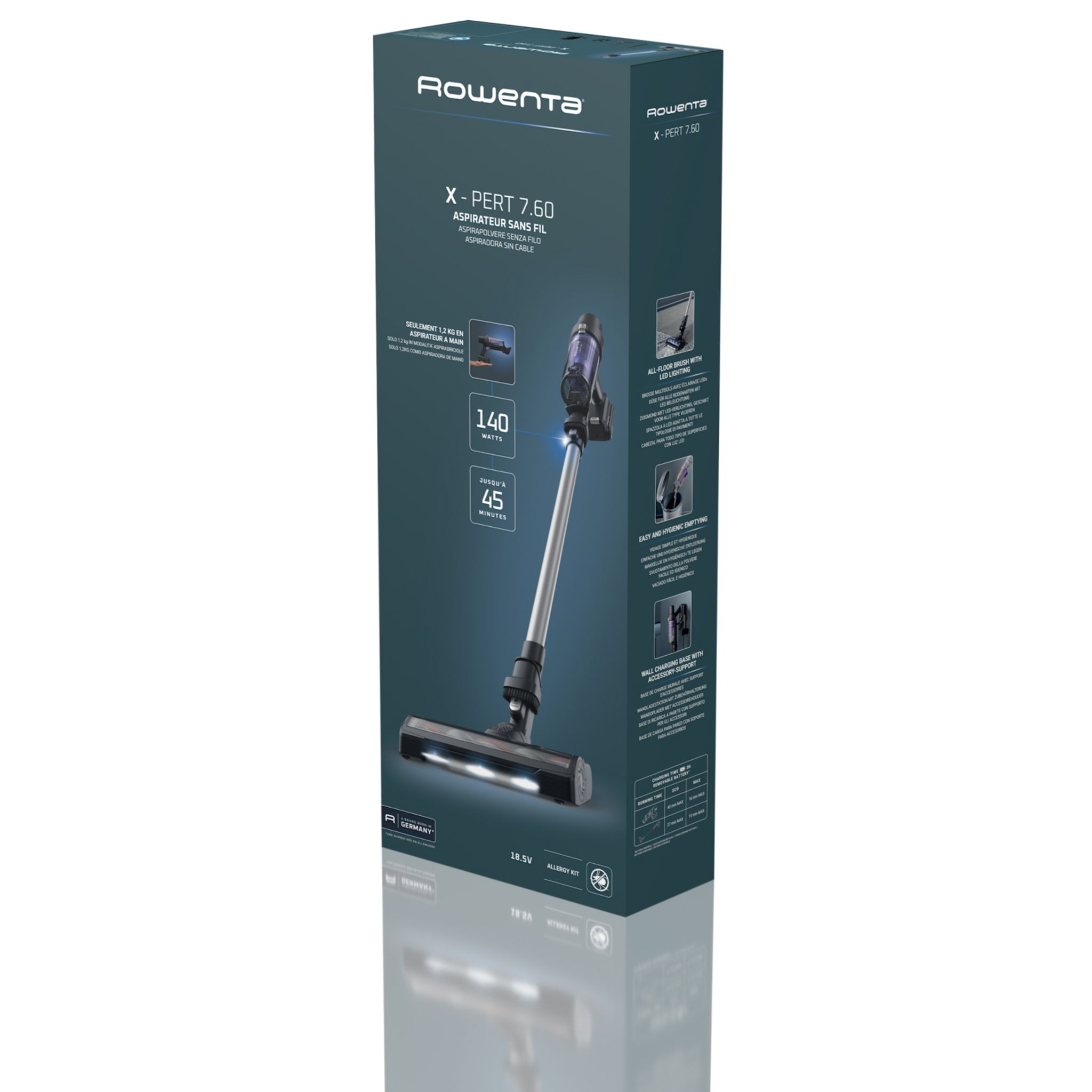 Voir la diapositive 4 : ROWENTA Aspirateur balai RH6A35WO - Gris et violet