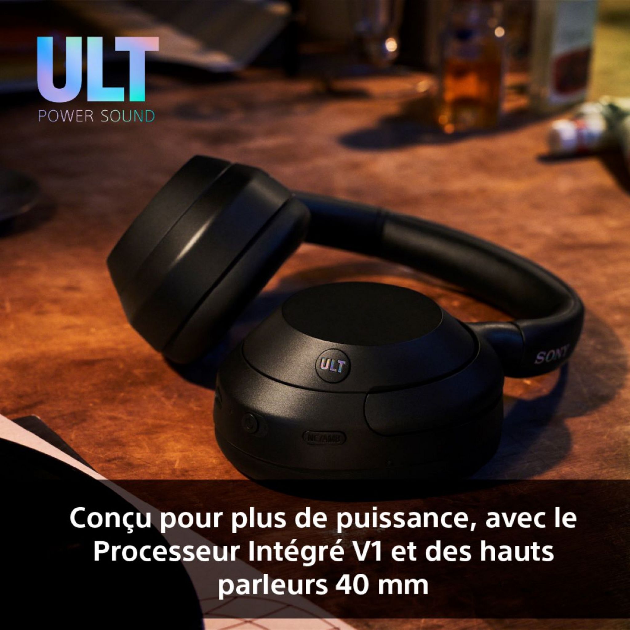 Voir la diapositive 3 : SONY Casque sans fil ULT Wear WH-ULT900NB - Noir